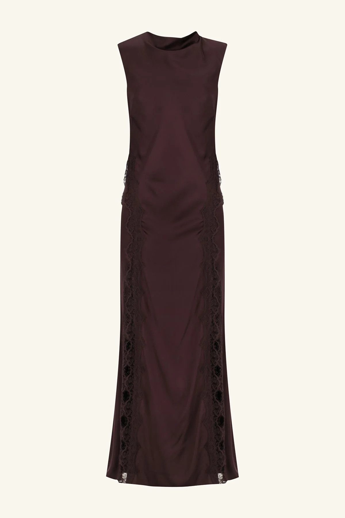 ALLEGRA LACE PANELLED MAXI DRESS - ESPRESSO - Image 6
