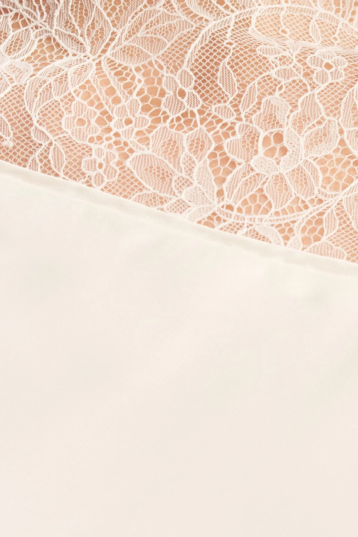 ALLEGRA LACE PANELLED MICRO MINI DRESS - IVORY - Image 7