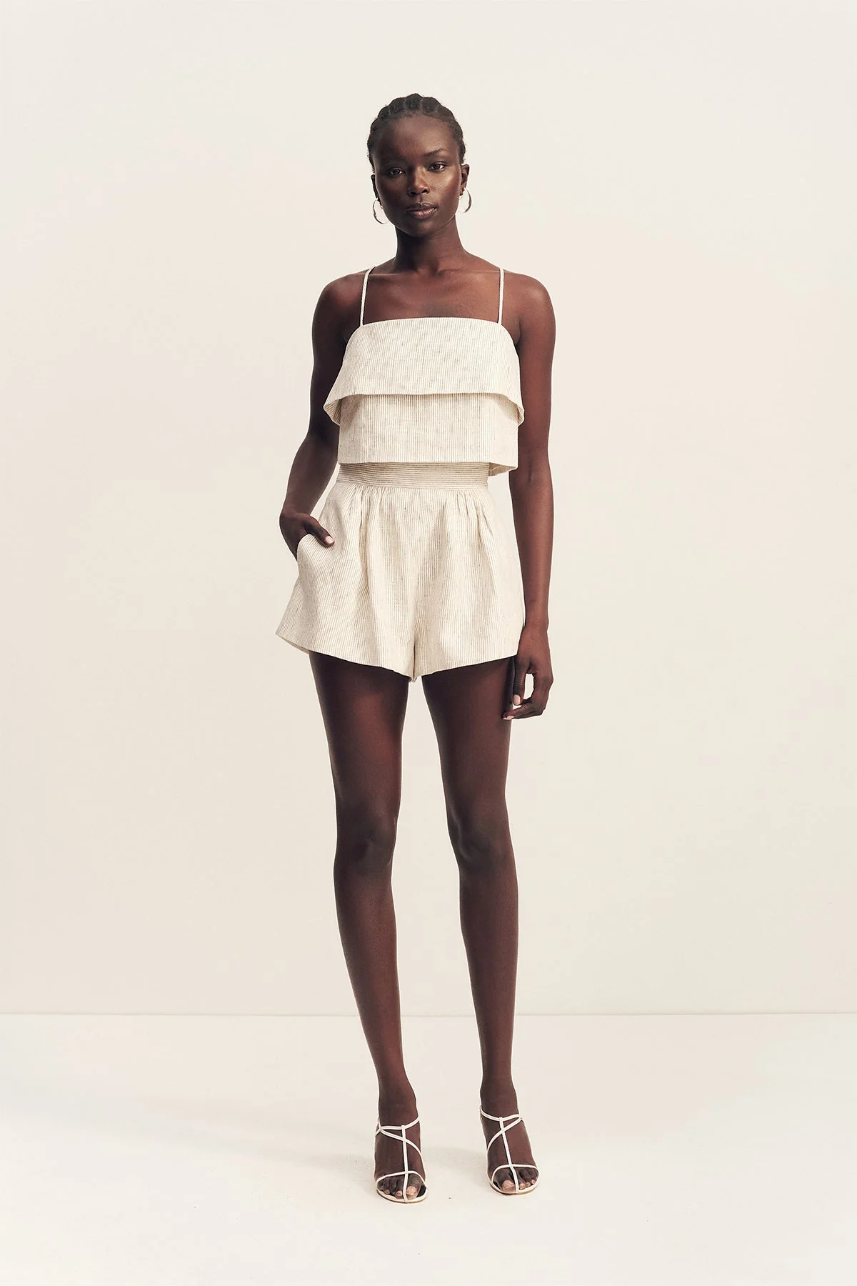 ALTO TEXTURED LINEN CROPPED CAMI - Image 6