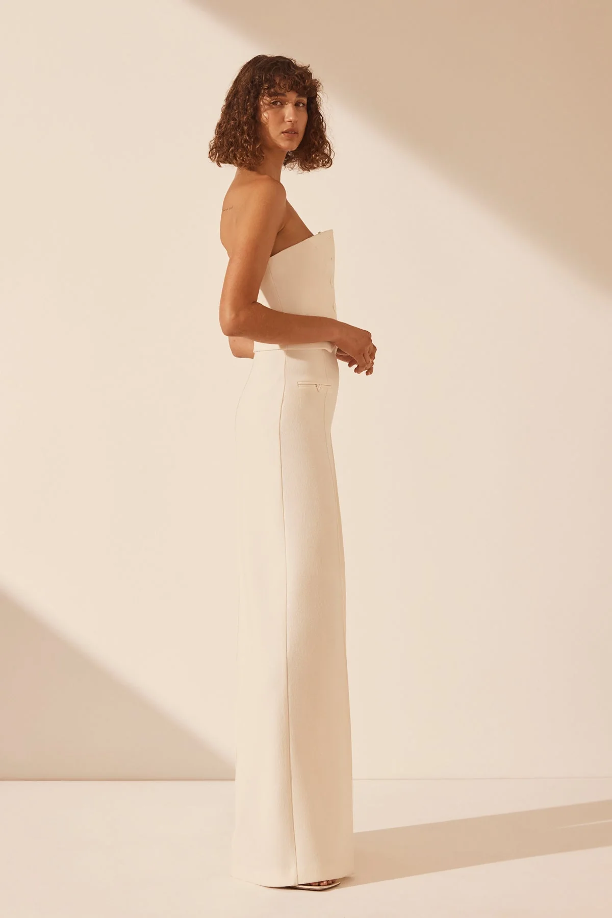 AMURA BUTTON UP BODICE - CREAM - Image 3