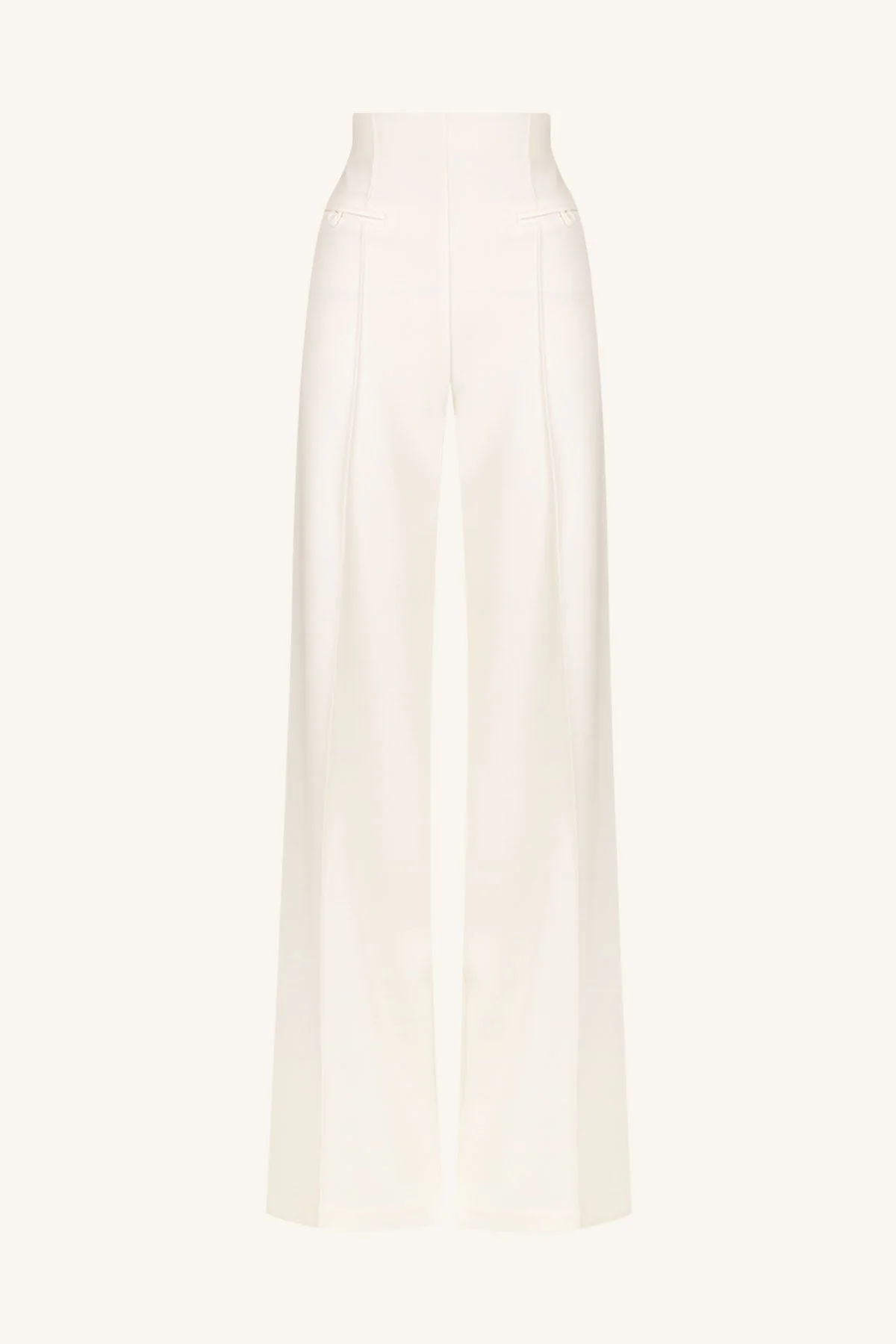 AMURA HIGH WAISTED WIDE LEG PANT - CREAM - Image 8