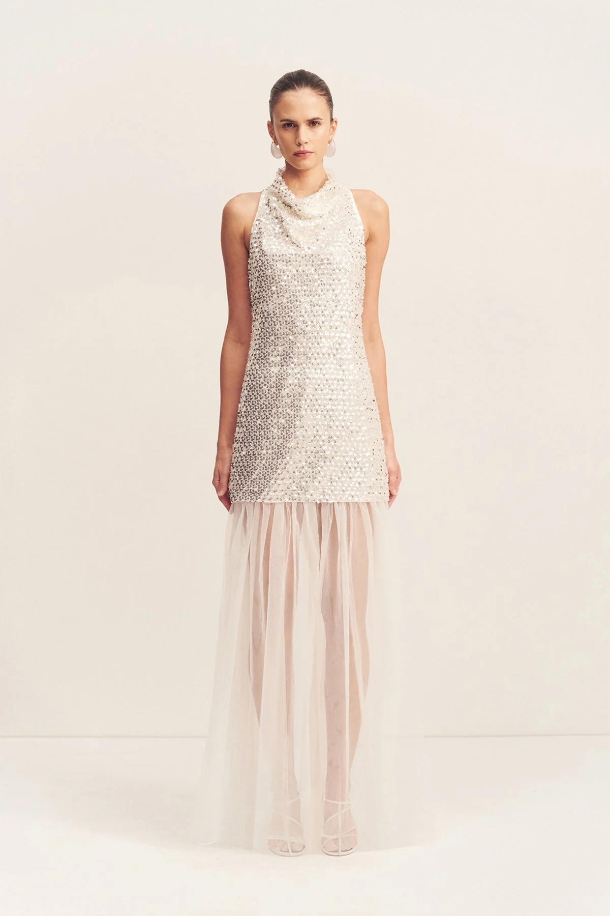 ASTERI HIGH COWL MINI DRESS - Image 6