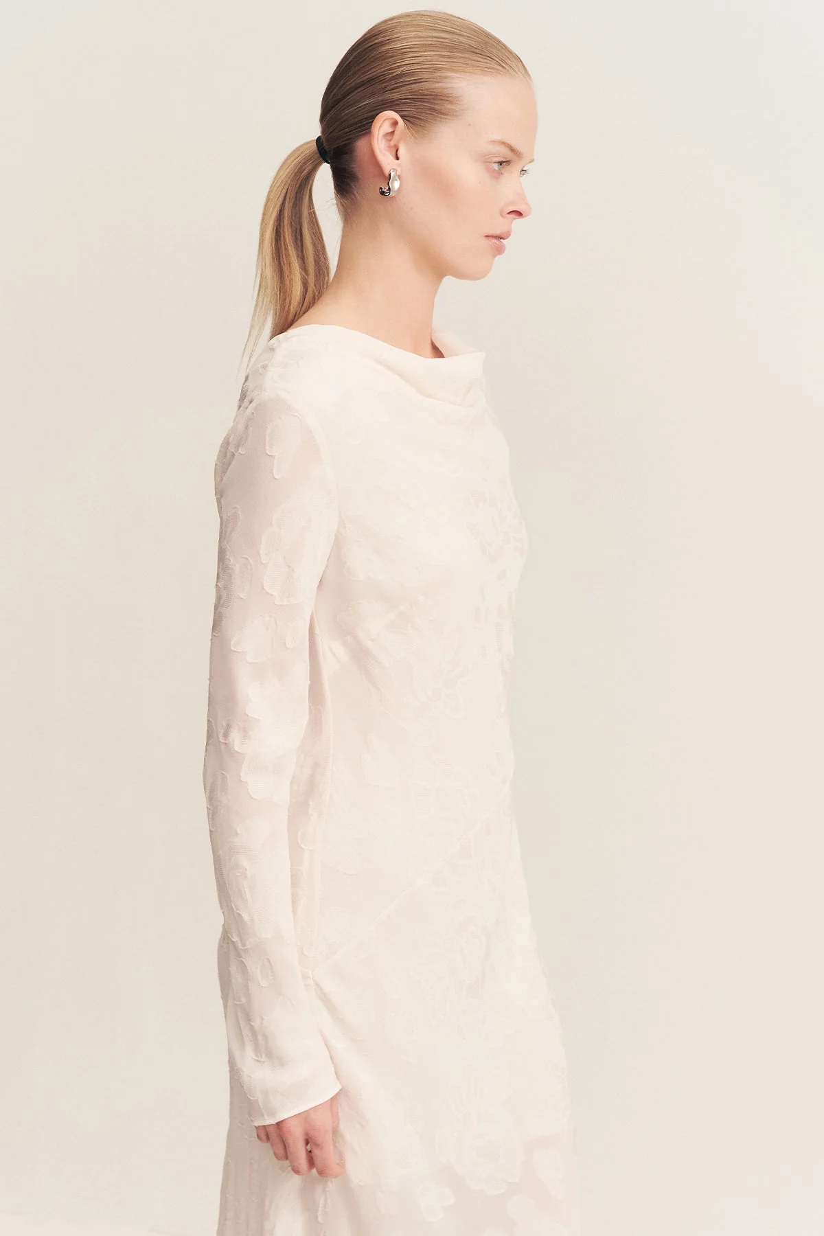 BOWERY LONG SLEEVE MAXI DRESS - MILK - Image 2