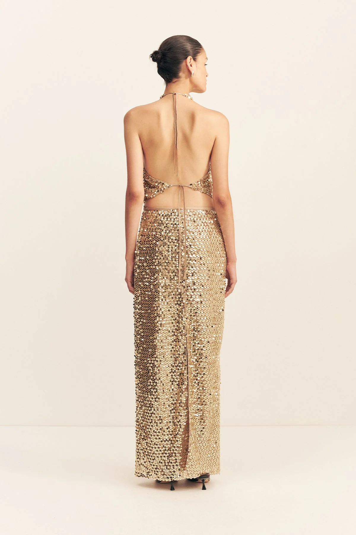 BRIA MAXI SKIRT - GOLD - Image 5