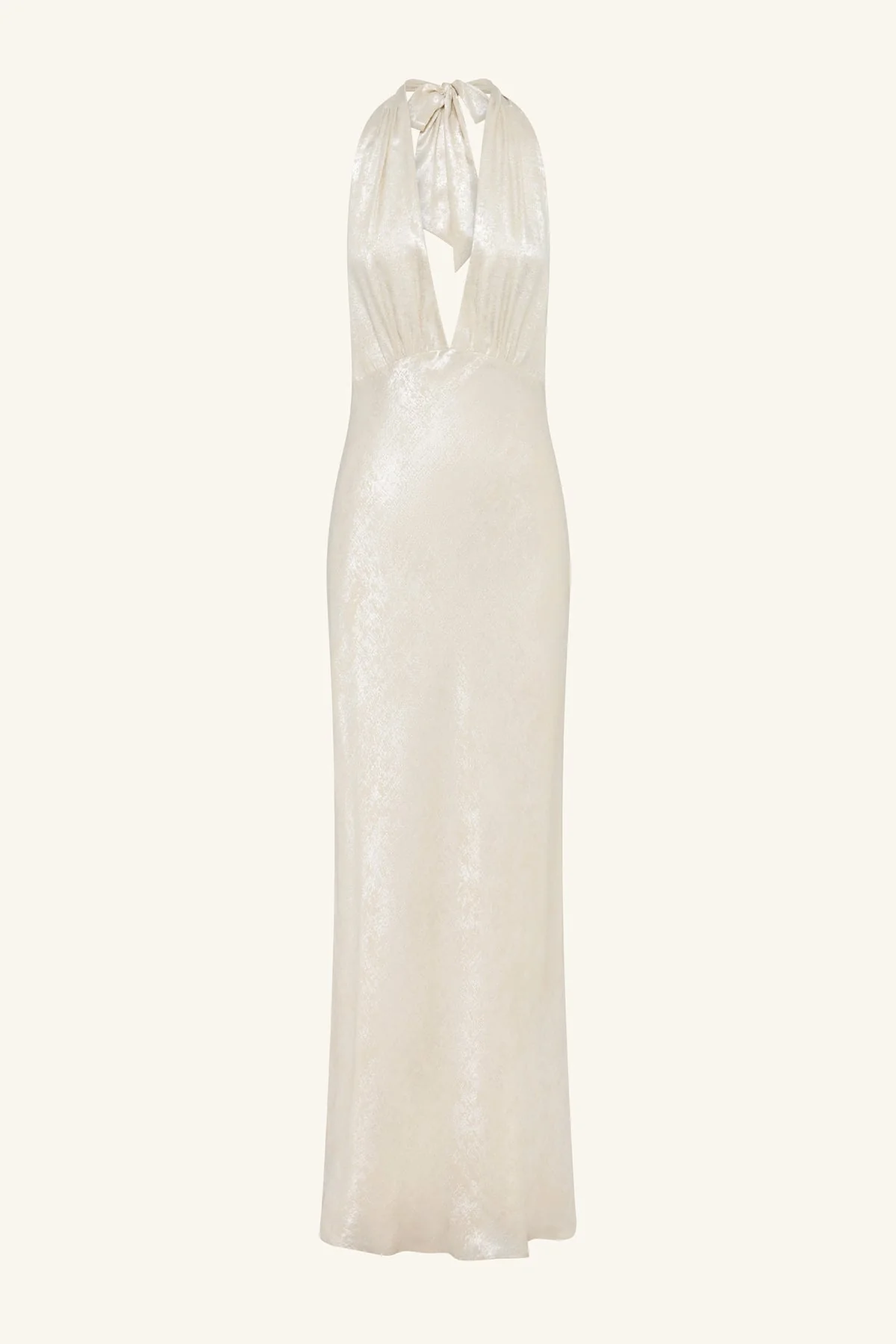 CALDER HALTER NECK MAXI DRESS - BUBBLY - Image 8