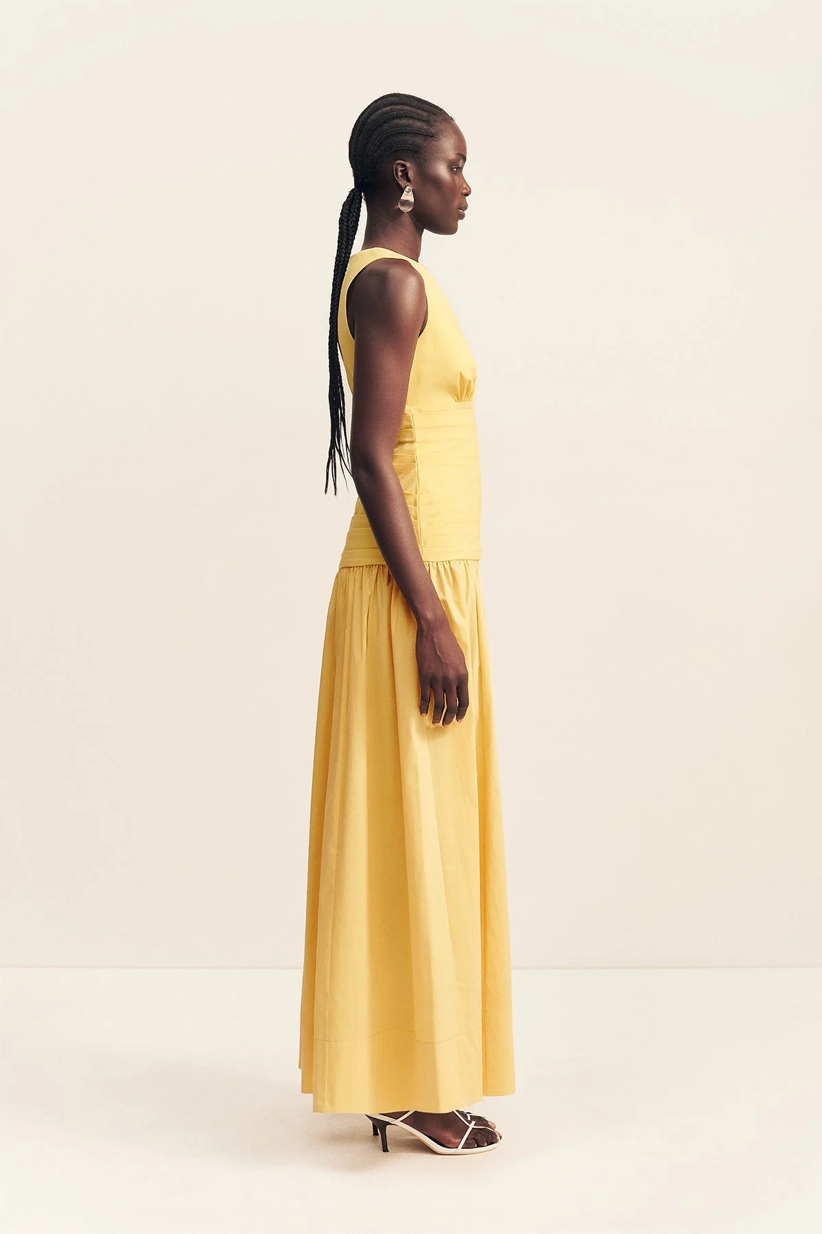 CAMPBELL GATHERED MAXI DRESS - SOLEIL - Image 4