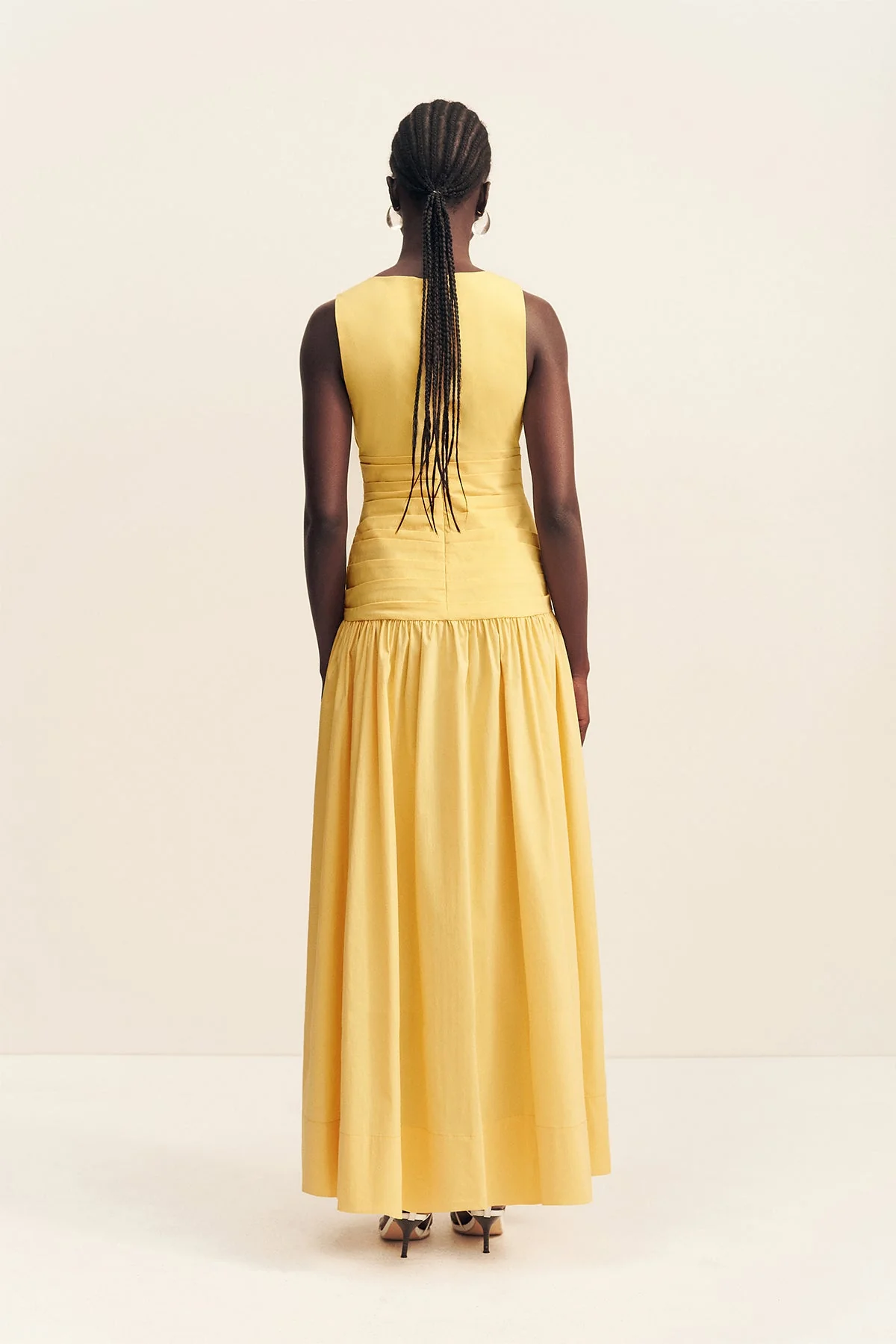CAMPBELL GATHERED MAXI DRESS - SOLEIL - Image 5