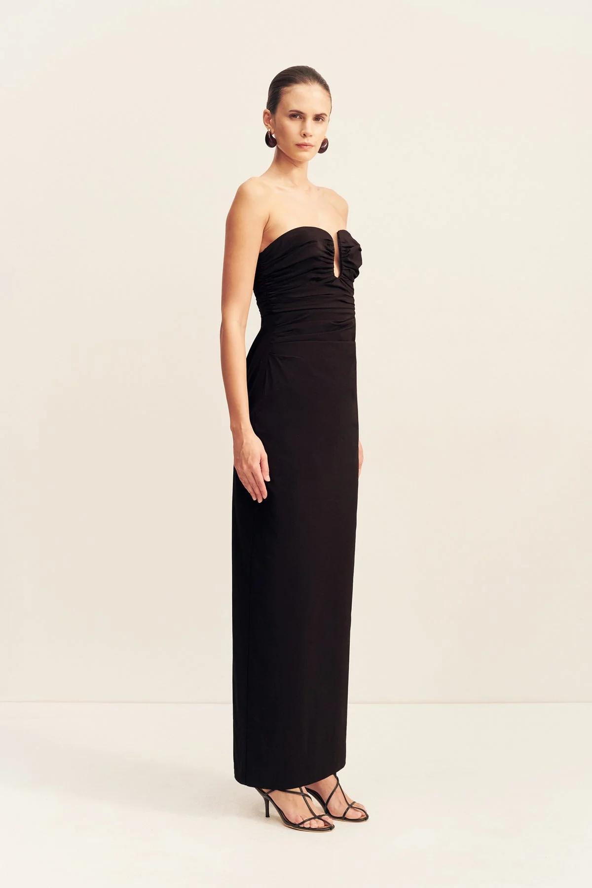 CAMPBELL STRAPLESS U WIRE MAXI DRESS - BLACK - Image 3
