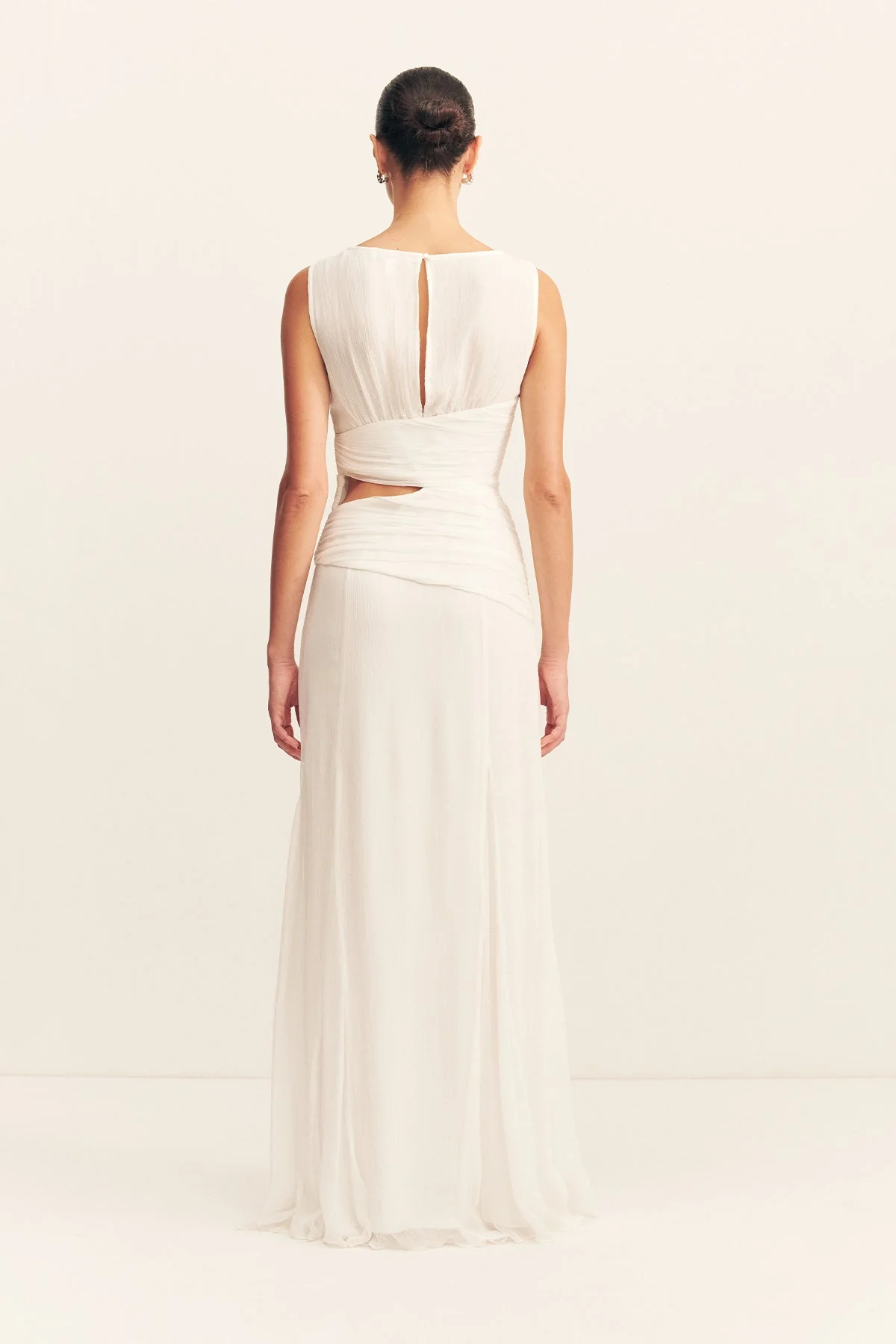 CLAUDE SIDE SPLIT MAXI DRESS - IVORY - Image 5