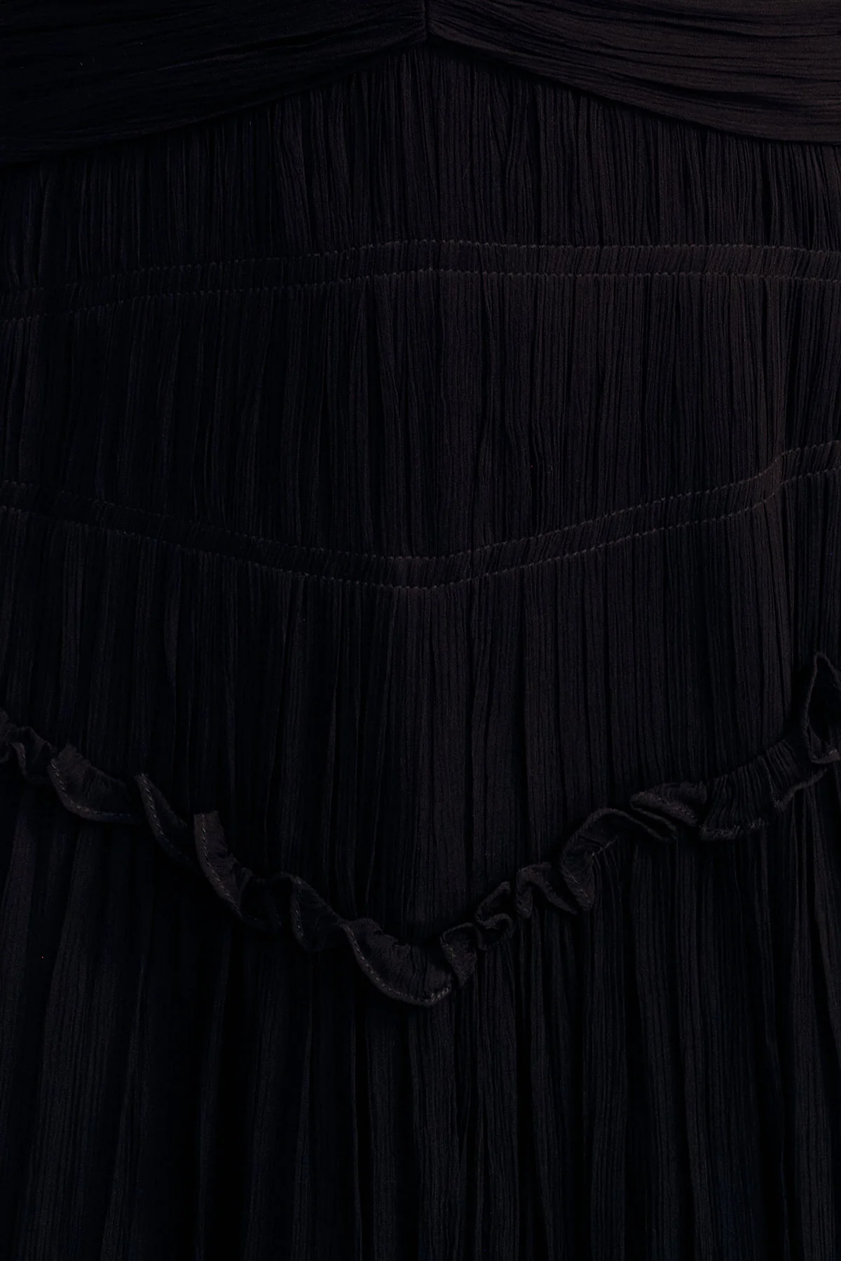 CLEMENCE HIGH NECK MIDI DRESS - BLACK - Image 7