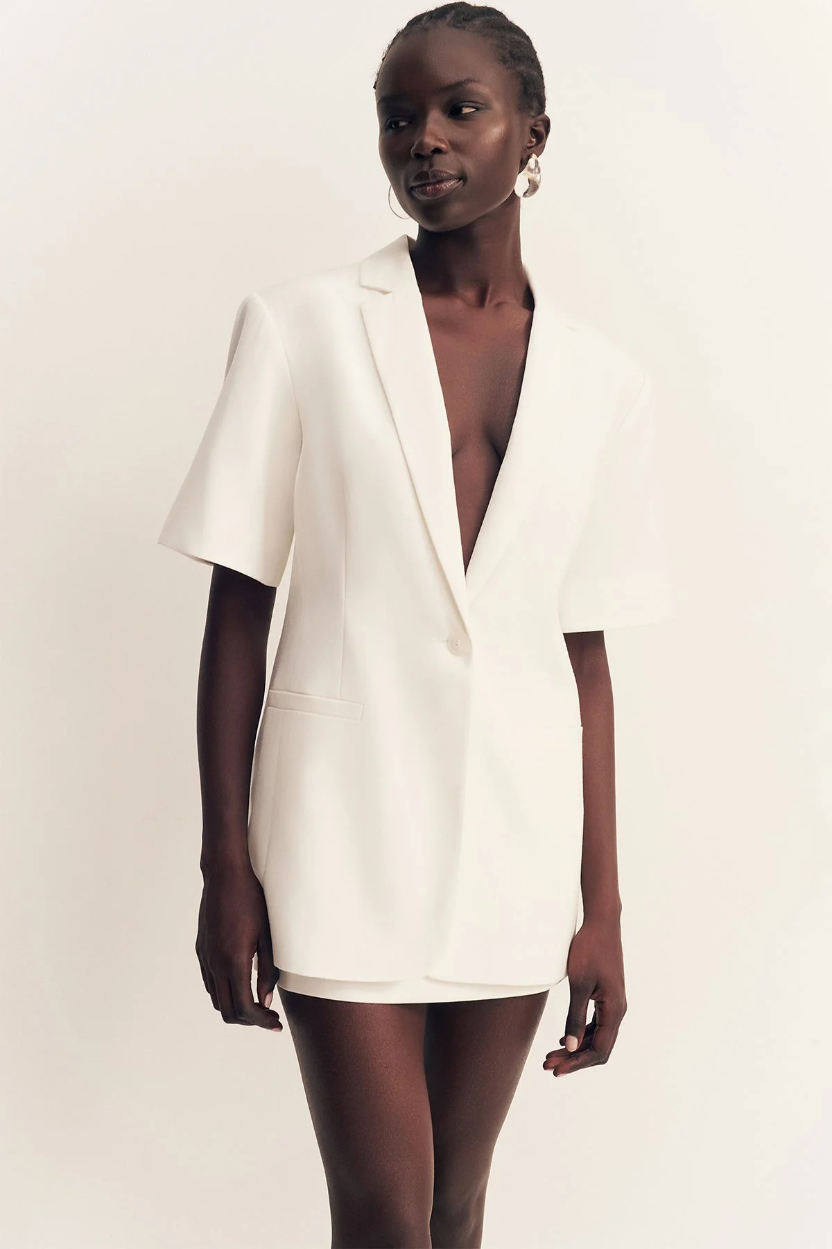 FELIX SHORT SLEEVE BLAZER - COCONUT - Image 2