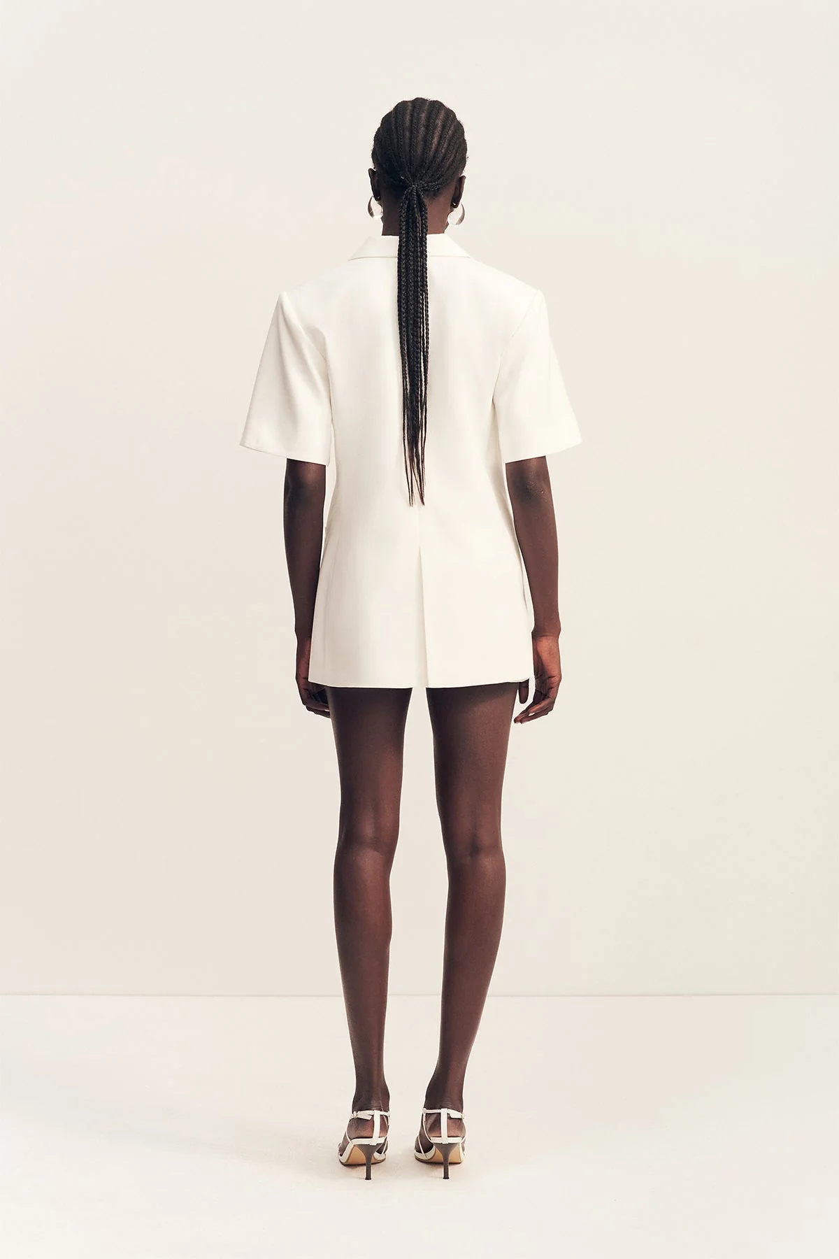 FELIX SHORT SLEEVE BLAZER - COCONUT - Image 5