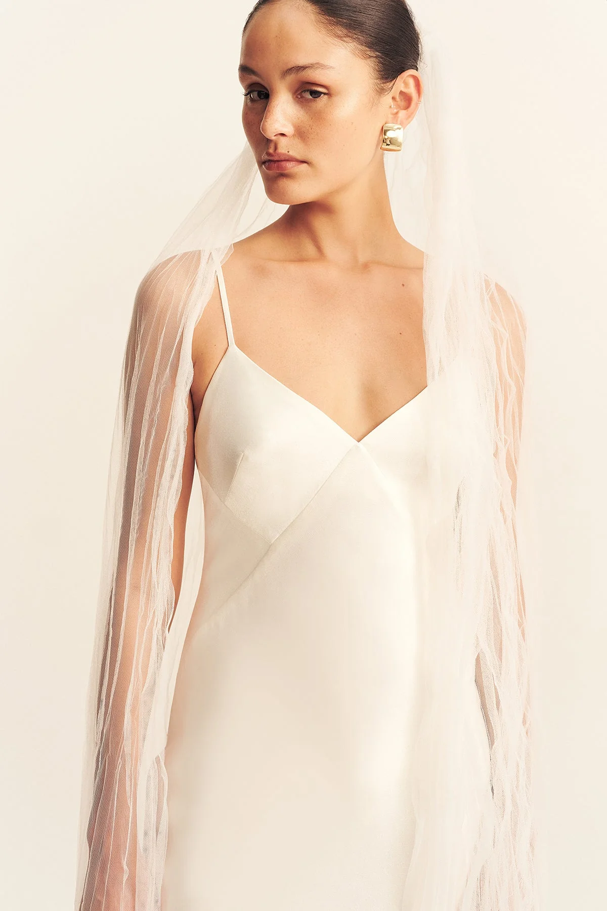 HALO PLEATED VEIL - IVORY - Image 6