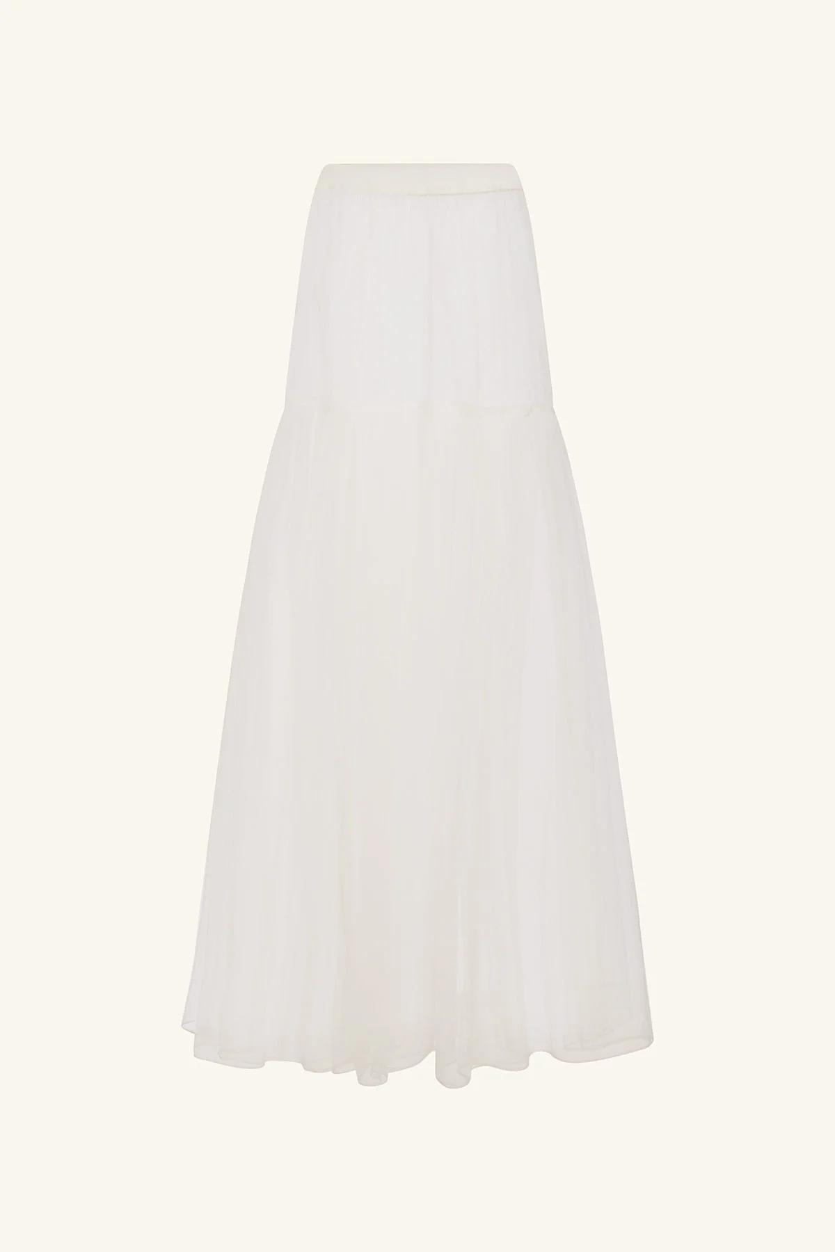 HALO SHEER MAXI SKIRT - IVORY - Image 10