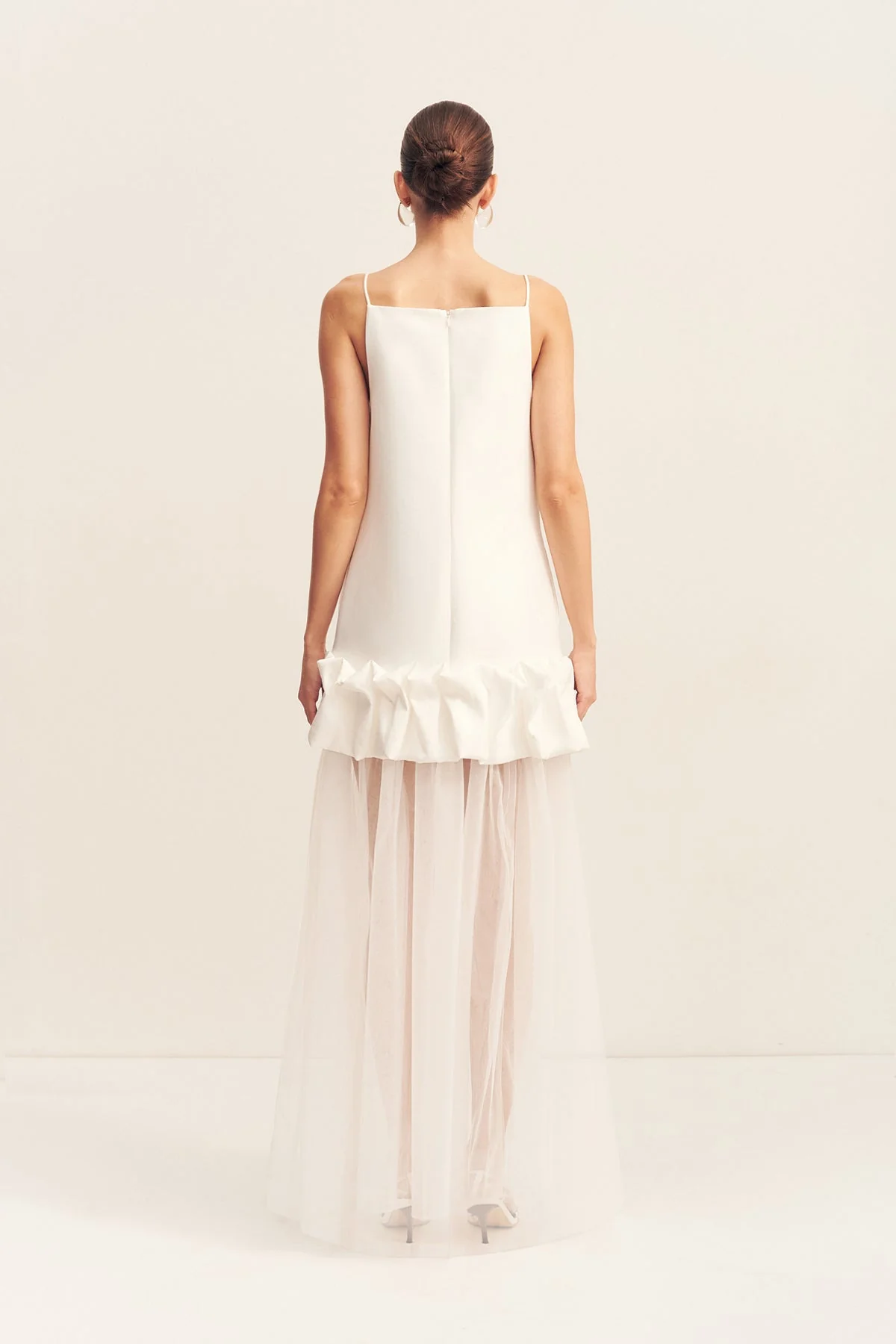 HALO SHEER MAXI SKIRT - IVORY - Image 5
