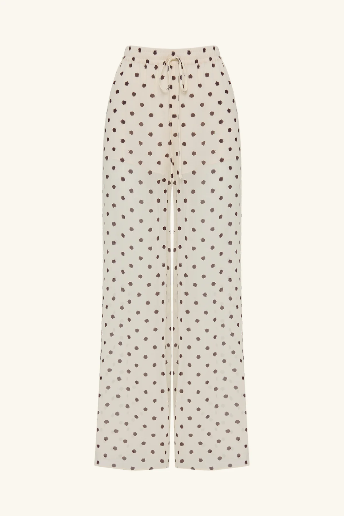 HOUSTON SHEER DRAWSTRING PANT - BLANC POLKA - Image 9