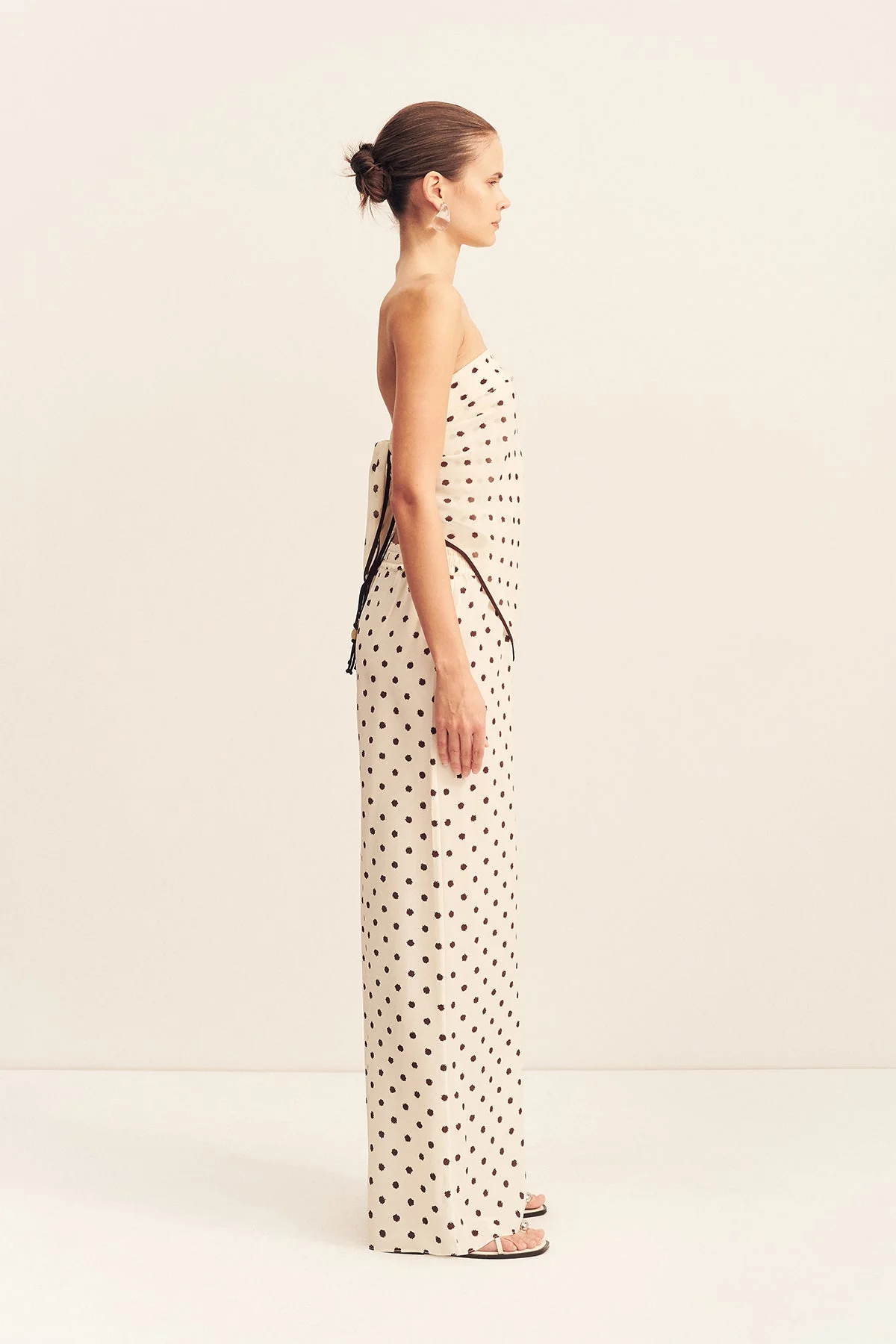 HOUSTON SHEER SCARF - BLANC POLKA - Image 4