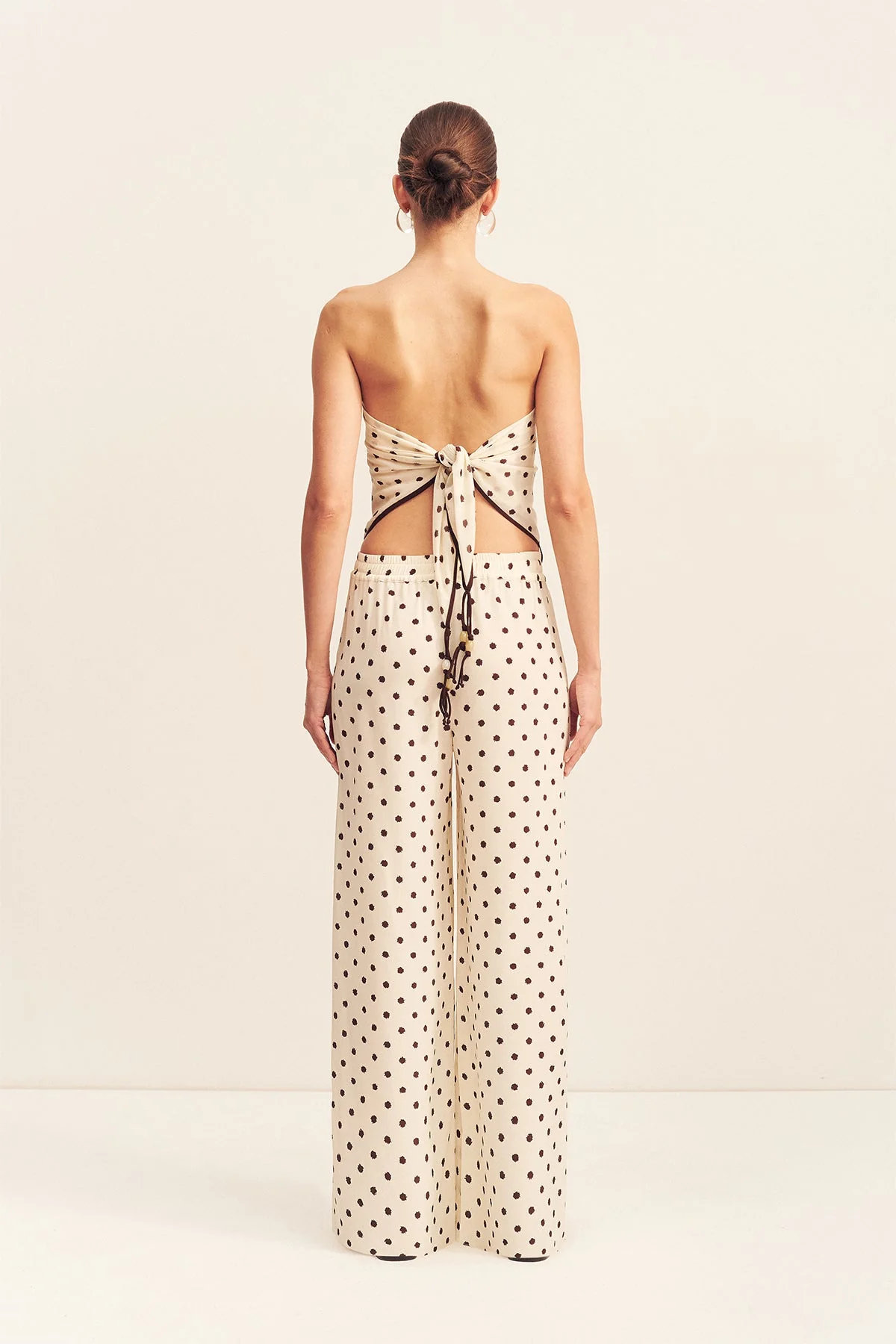 HOUSTON SHEER SCARF - BLANC POLKA - Image 5