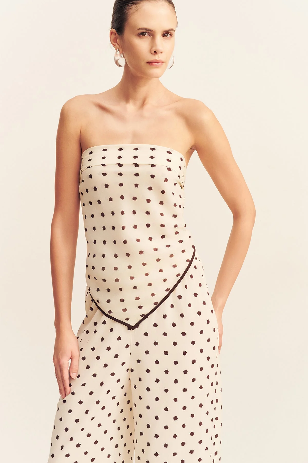 HOUSTON SHEER SCARF - BLANC POLKA - Image 8