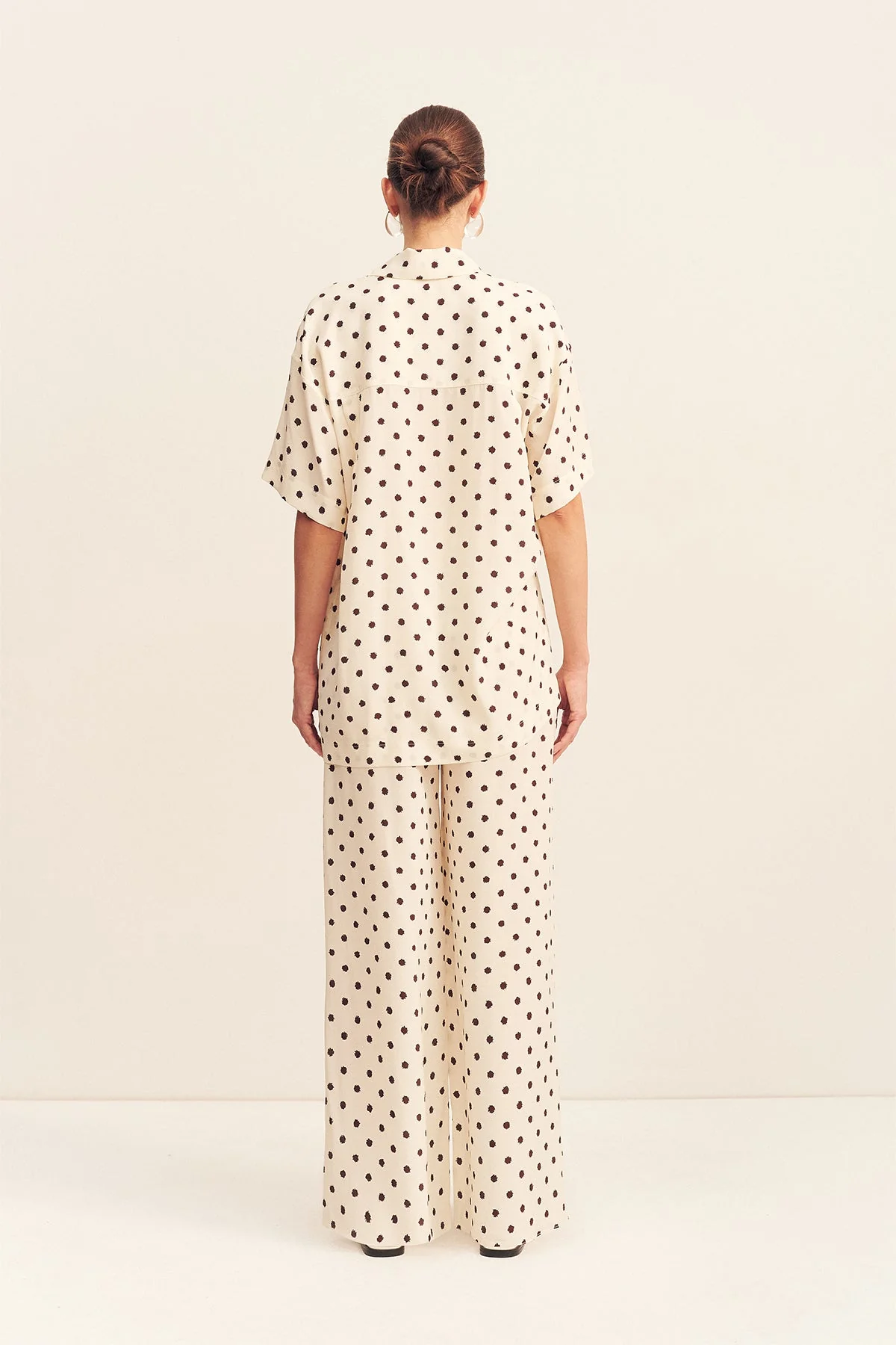 HOUSTON SHEER SHIRT WITH TIE - BLANC POLKA - Image 5
