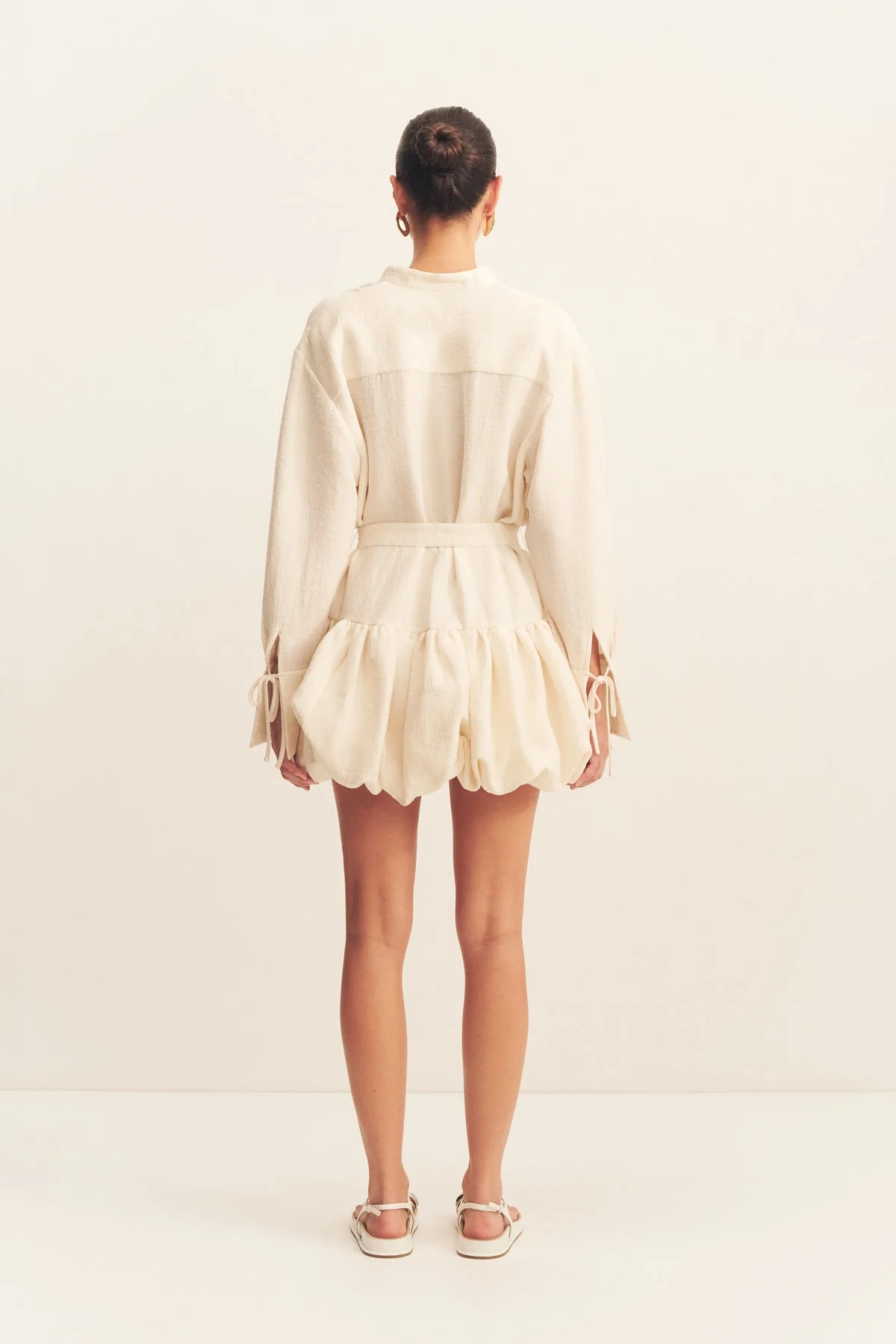 JASPER BUBBLE SHIRT MINI DRESS - RESIN - Image 5