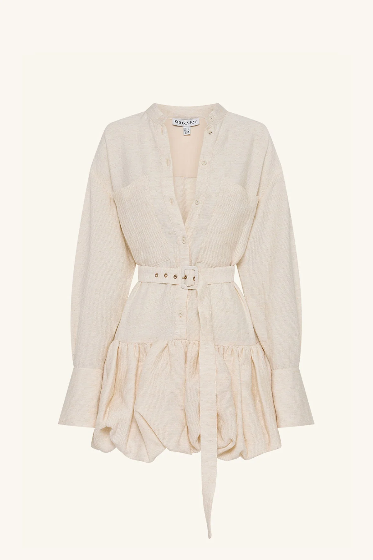 JASPER BUBBLE SHIRT MINI DRESS - RESIN - Image 9