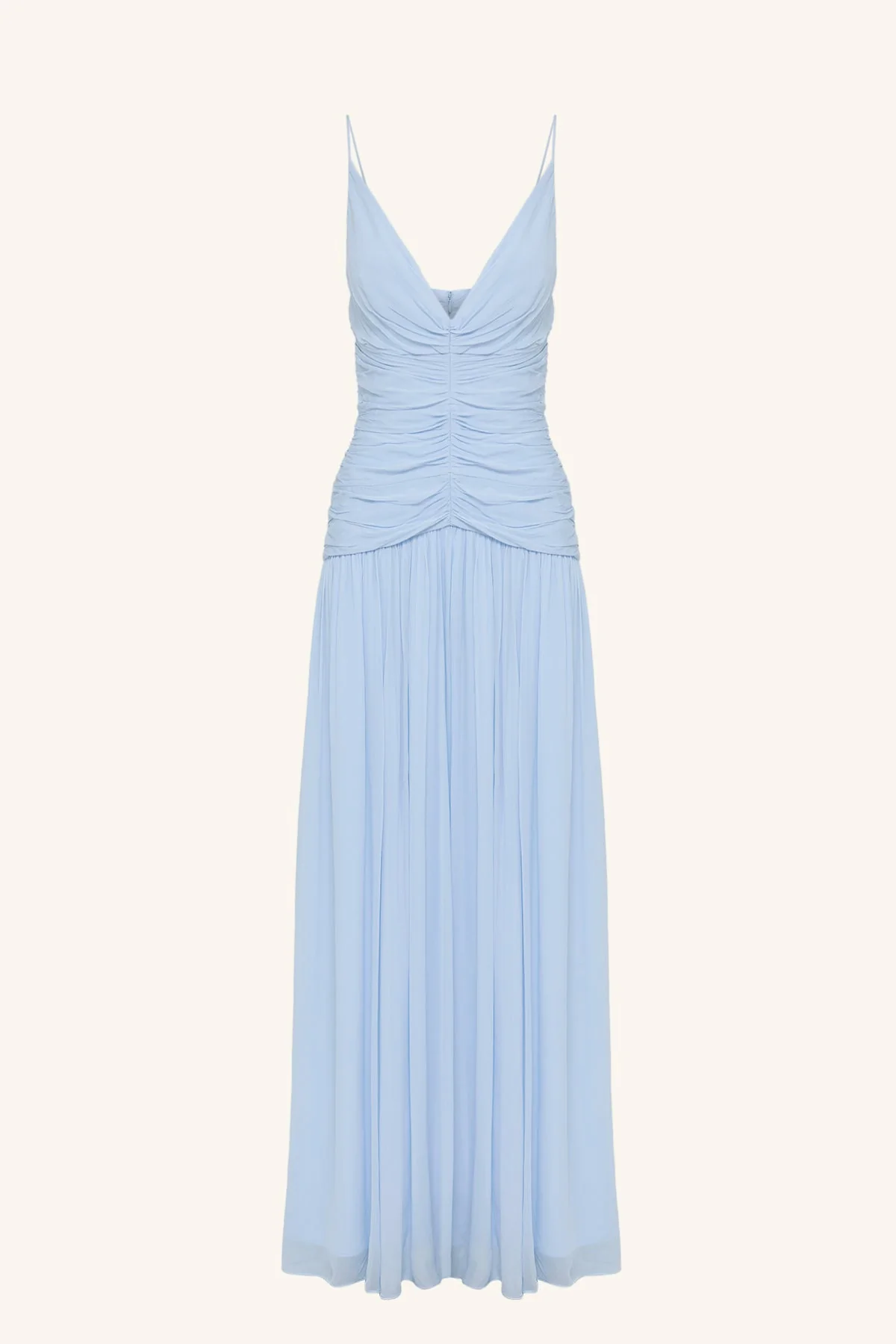 JUNO GATHERED BODICE MAXI DRESS - ARCADIAN BLUE - Image 7
