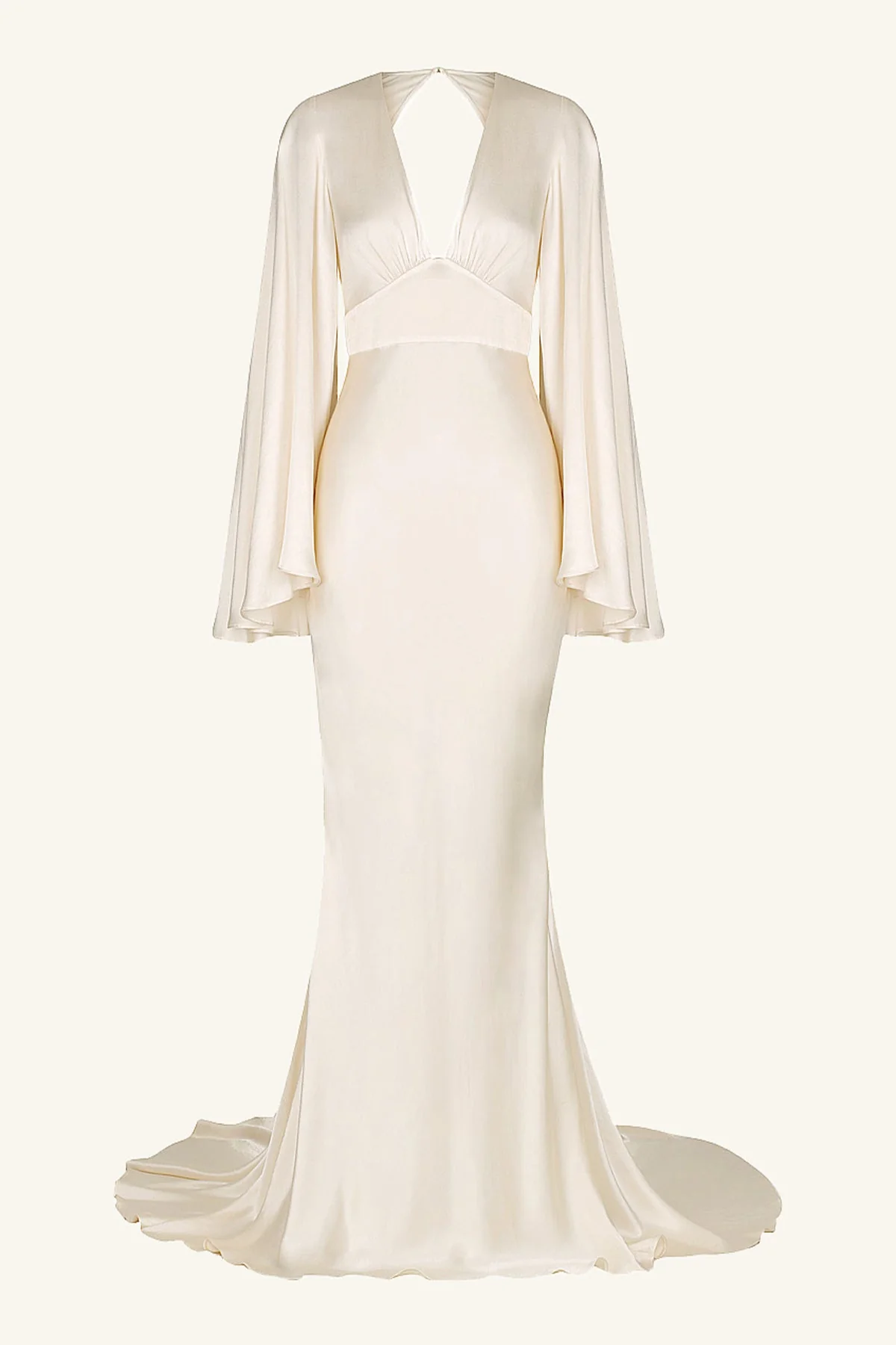LA LUNE BACKLESS GOWN - CREAM - Image 6