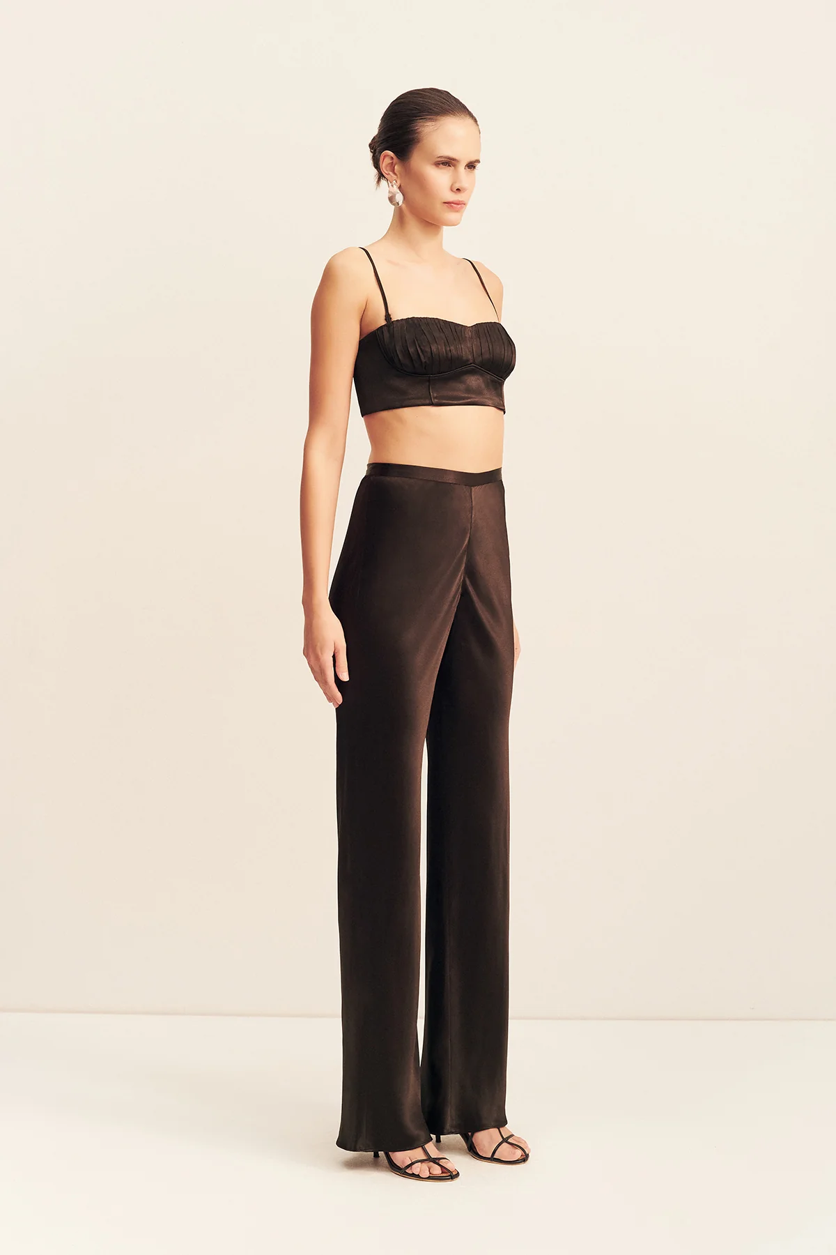 LA LUNE BIAS CUT PANT - BLACK - Image 3