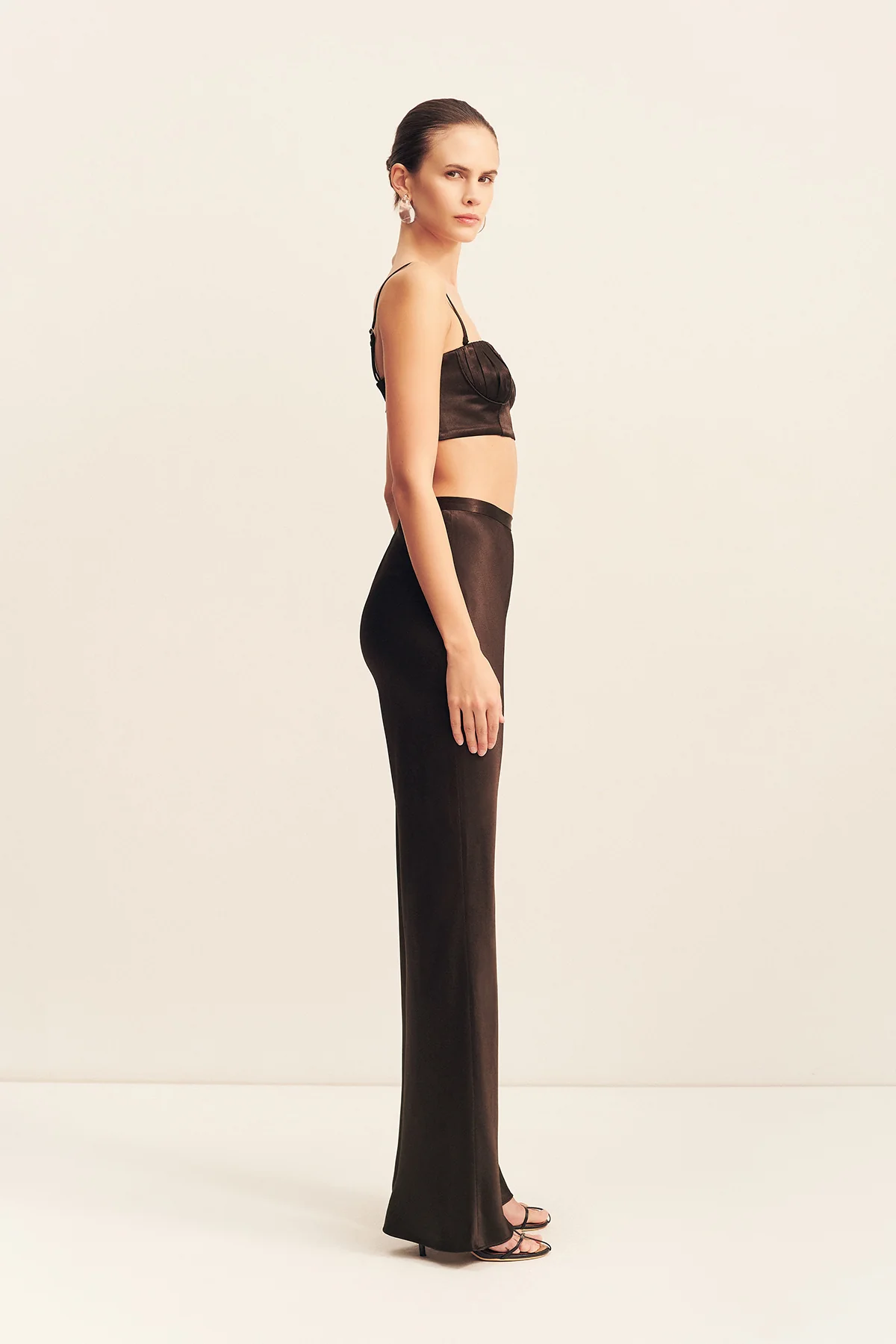 LA LUNE BIAS CUT PANT - BLACK - Image 4