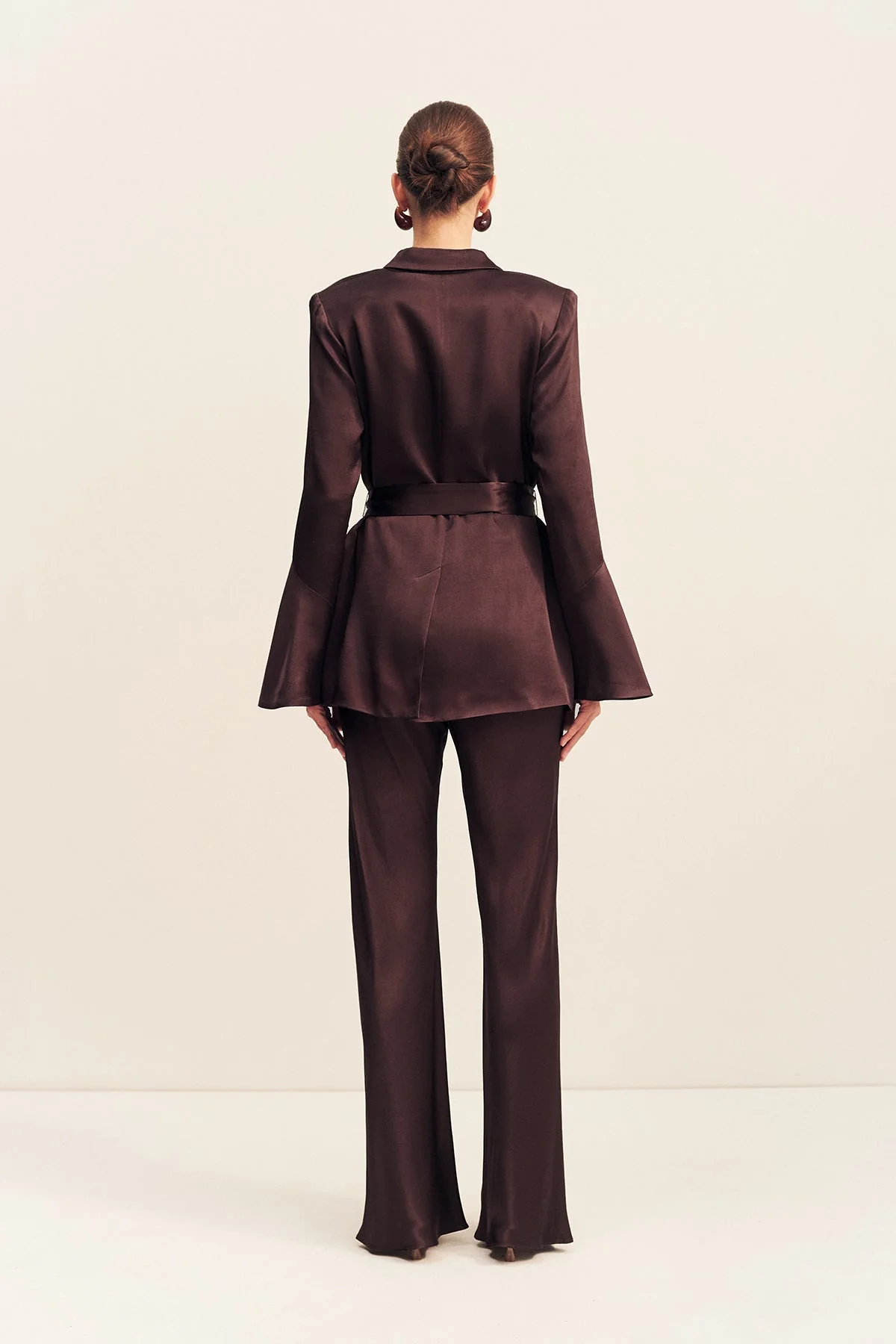 LA LUNE BIAS CUT PANT - ESPRESSO - Image 4