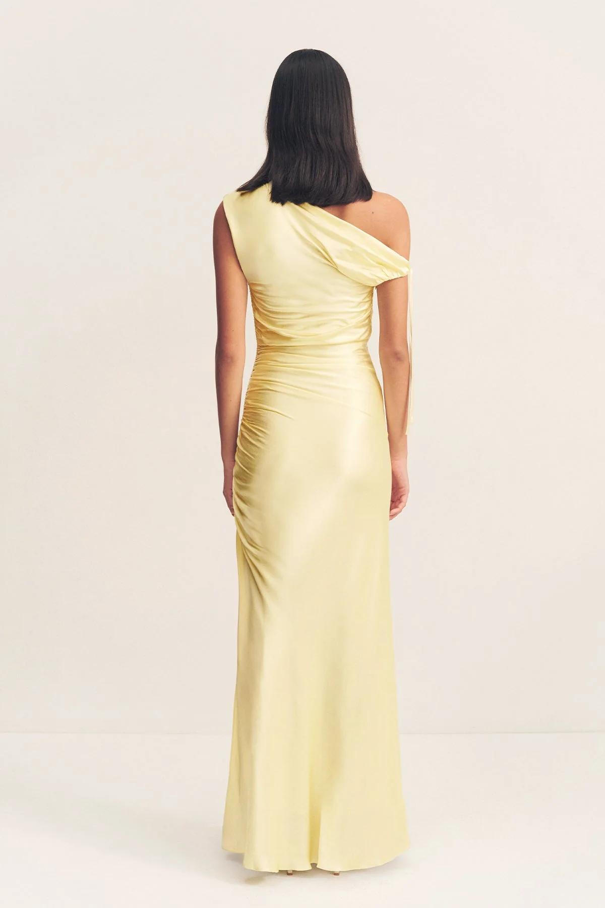 LA LUNE GATHERED MAXI DRESS - LEMON - Image 5