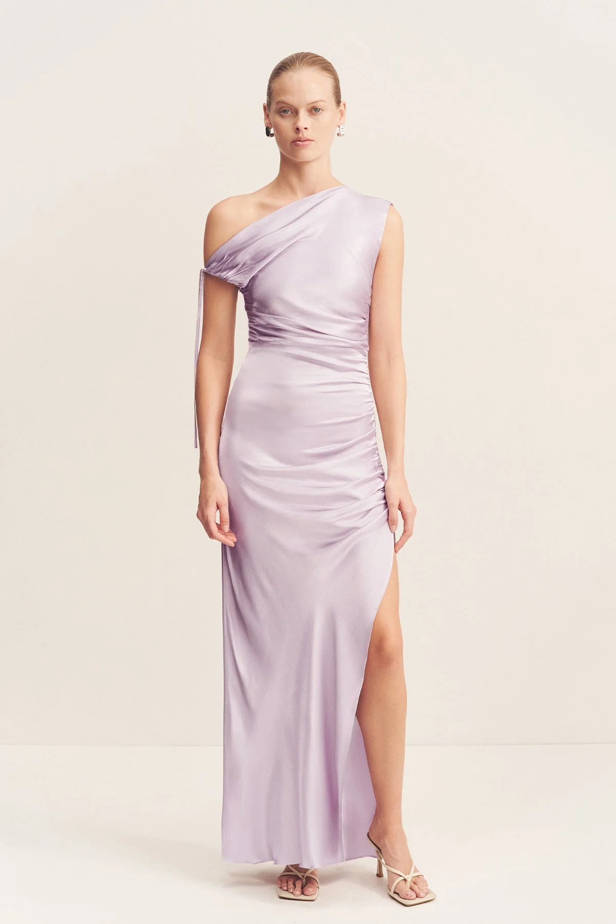 LA LUNE GATHERED MAXI DRESS - LILAC