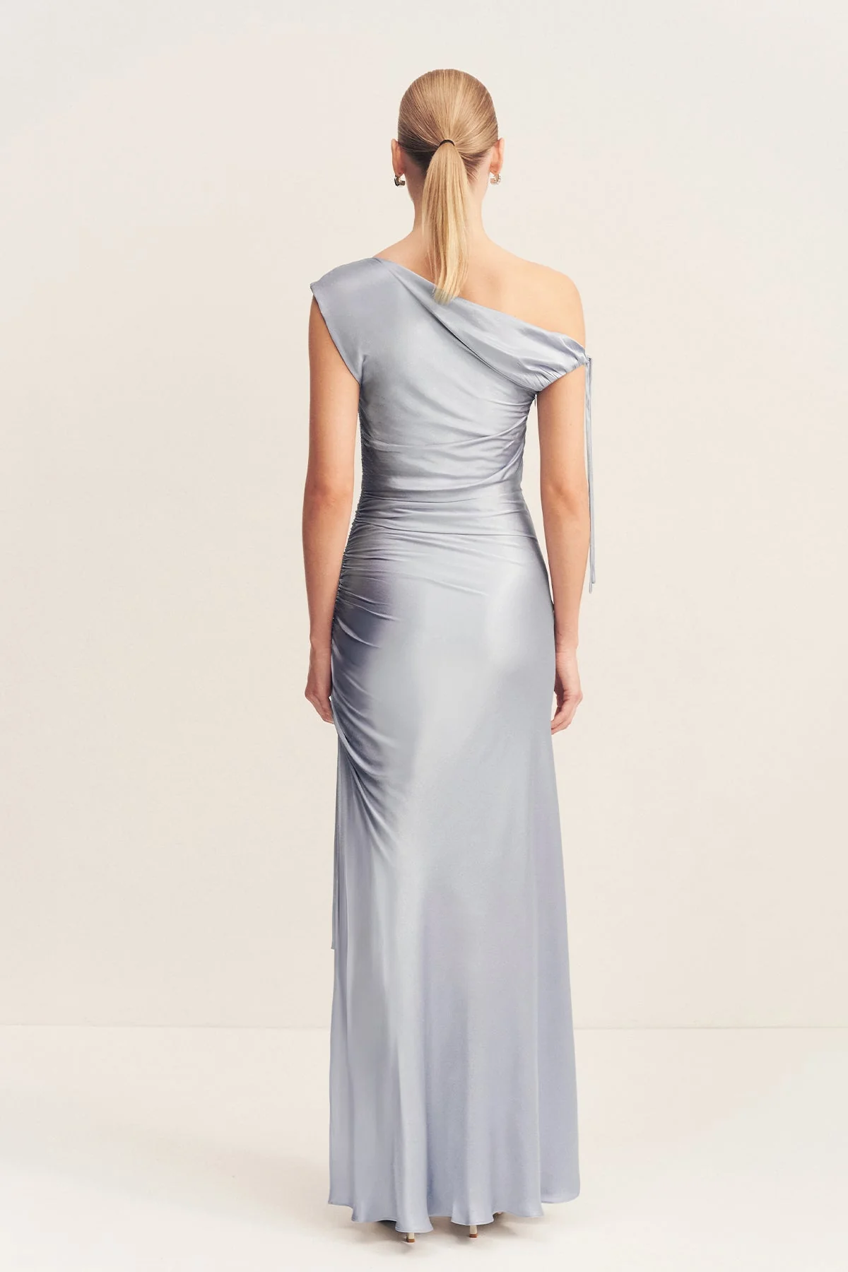 LA LUNE GATHERED MAXI DRESS - POWDER BLUE - Image 5