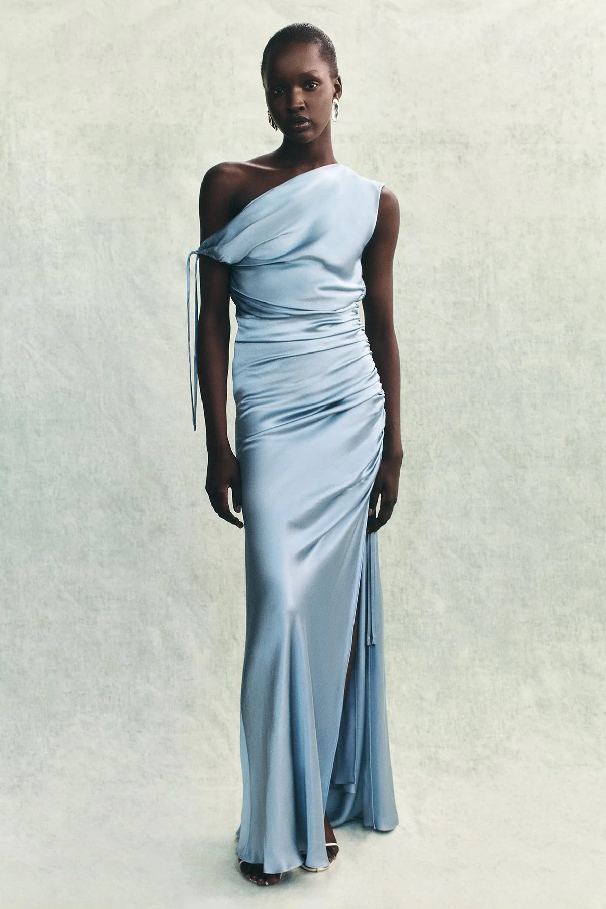 LA LUNE GATHERED MAXI DRESS - POWDER BLUE - Image 6