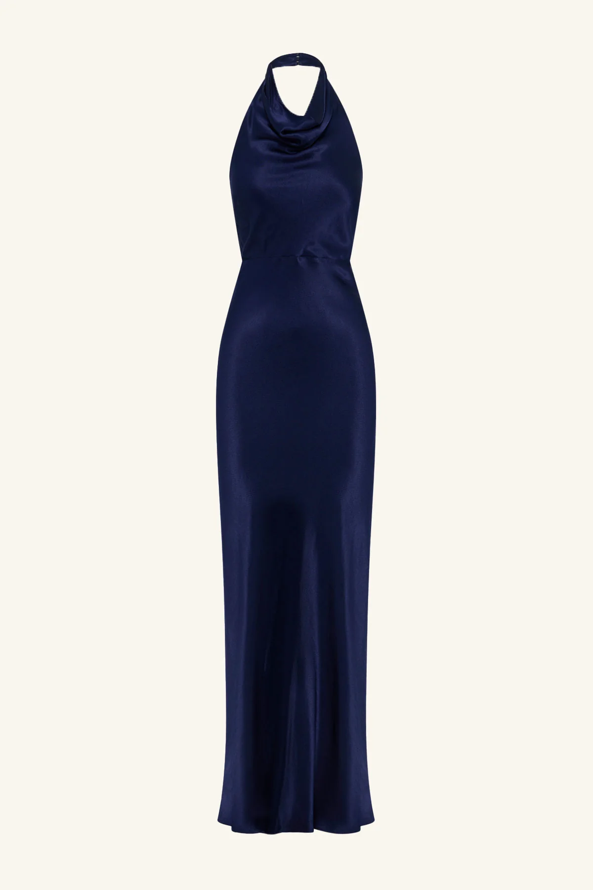 LA LUNE HIGH COWL OPEN BACK MAXI DRESS - MIDNIGHT - Image 7