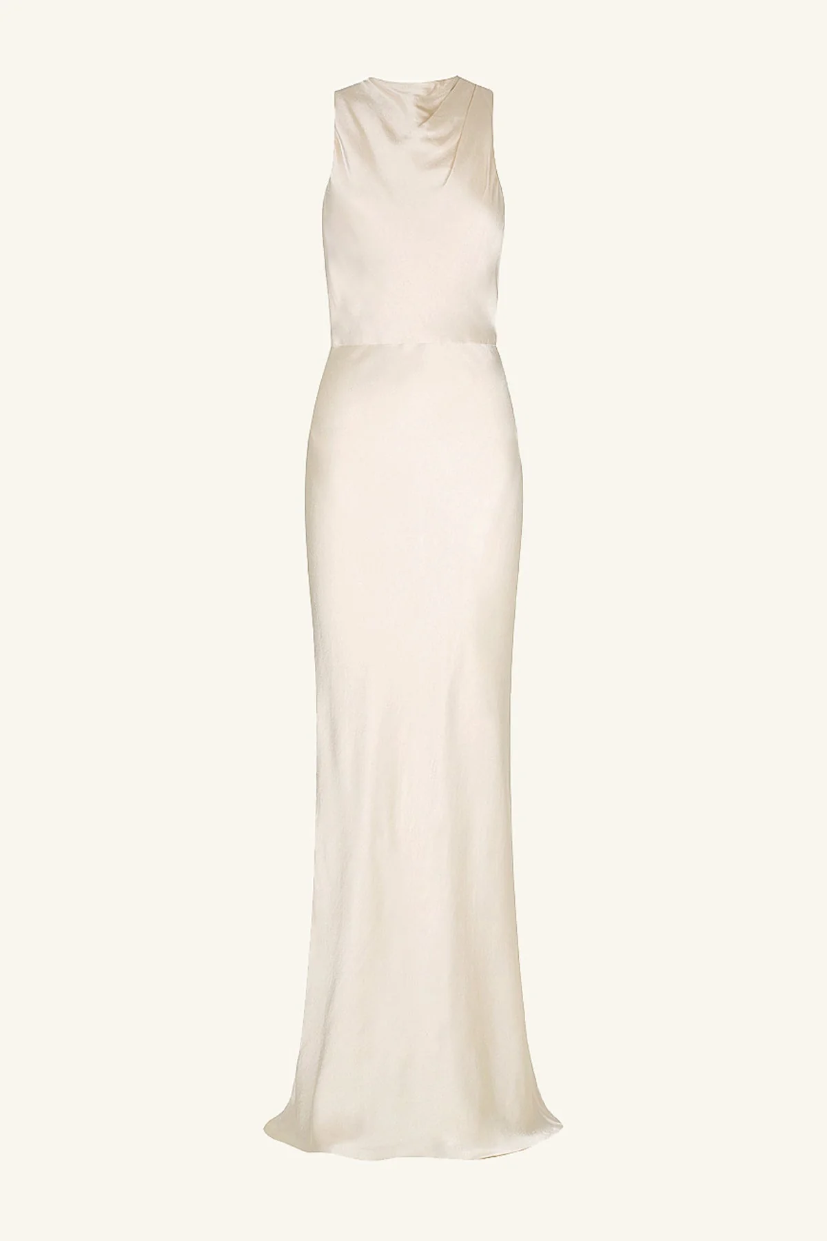 LA LUNE HIGH NECK MAXI DRESS - CREAM - Image 7