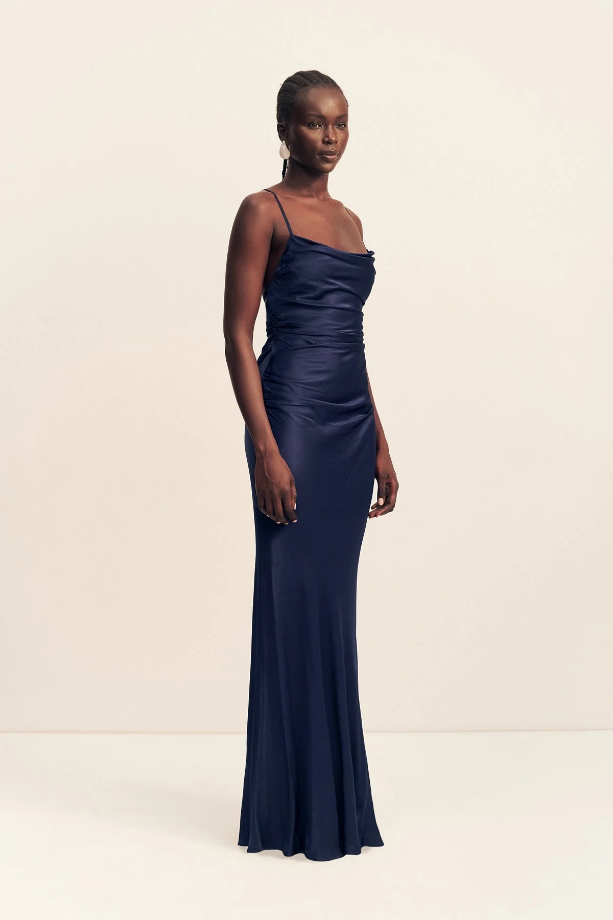 LA LUNE LACE BACK MAXI DRESS - MIDNIGHT - Image 3