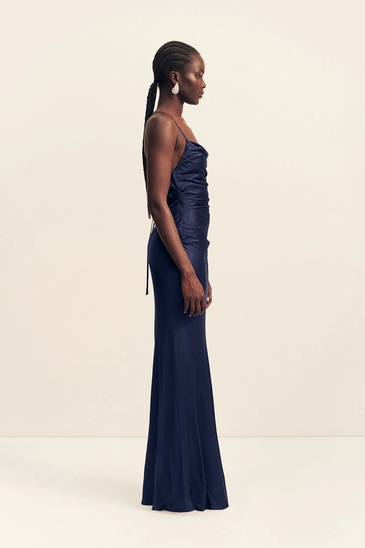 LA LUNE LACE BACK MAXI DRESS - MIDNIGHT - Image 4