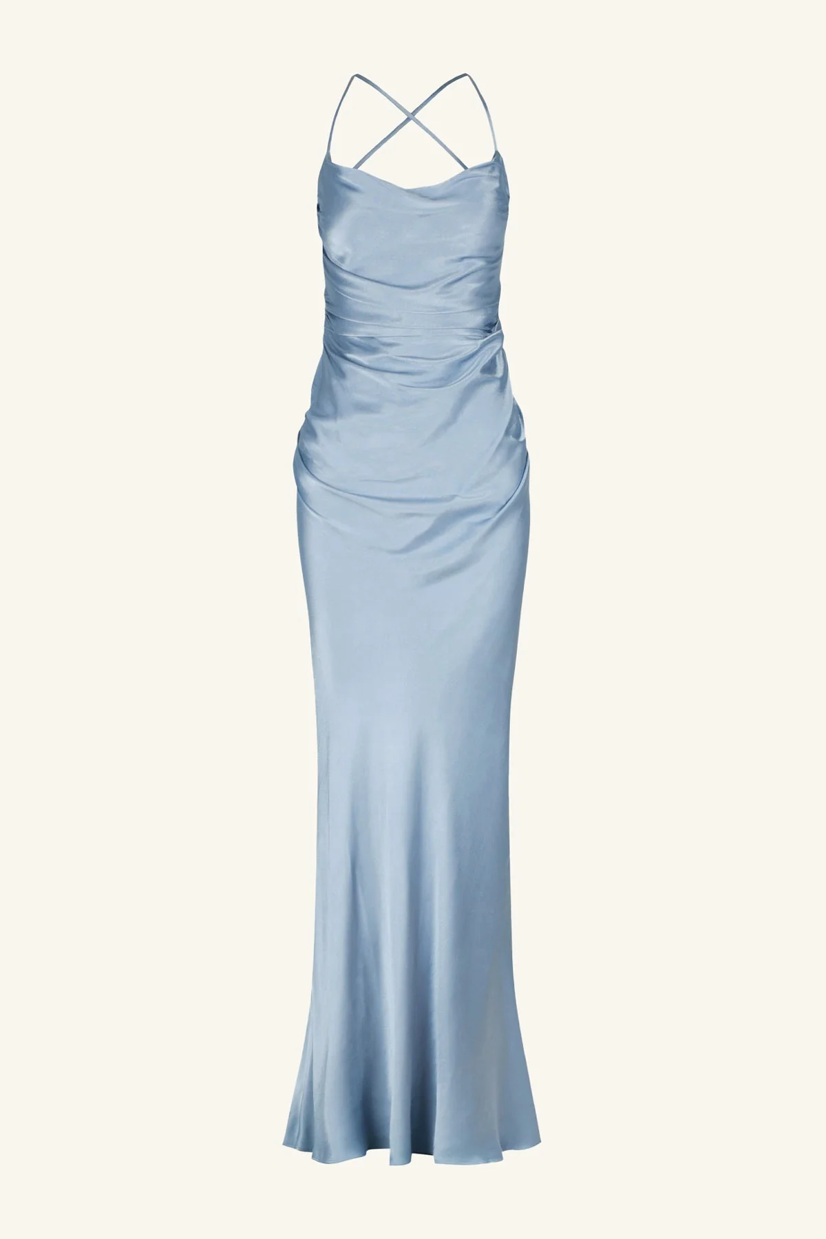 LA LUNE LACE BACK MAXI DRESS - POWDER BLUE - Image 7