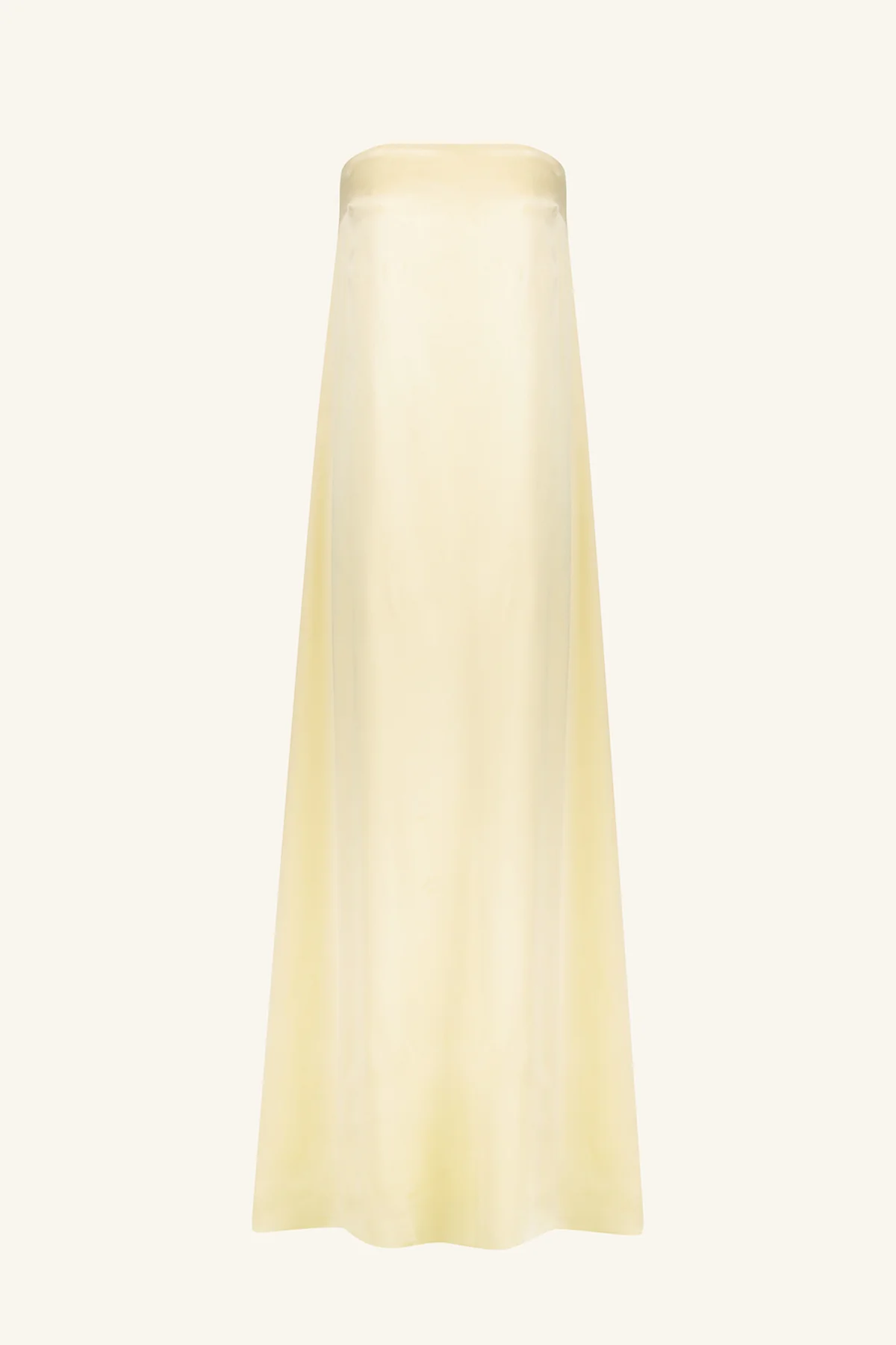 LA LUNE STRAPLESS COLUMN MAXI DRESS - LEMON - Image 9