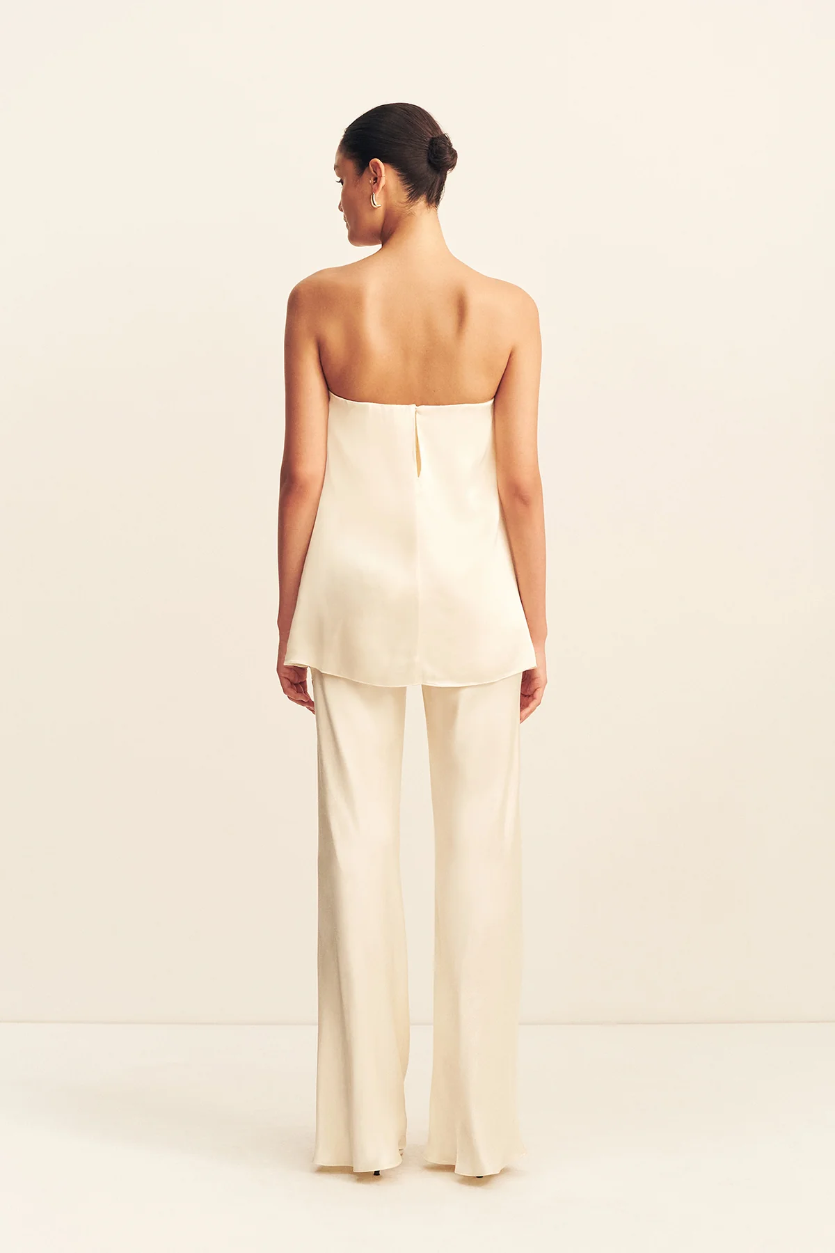 LA LUNE STRAPLESS COLUMN TOP - CREAM - Image 5