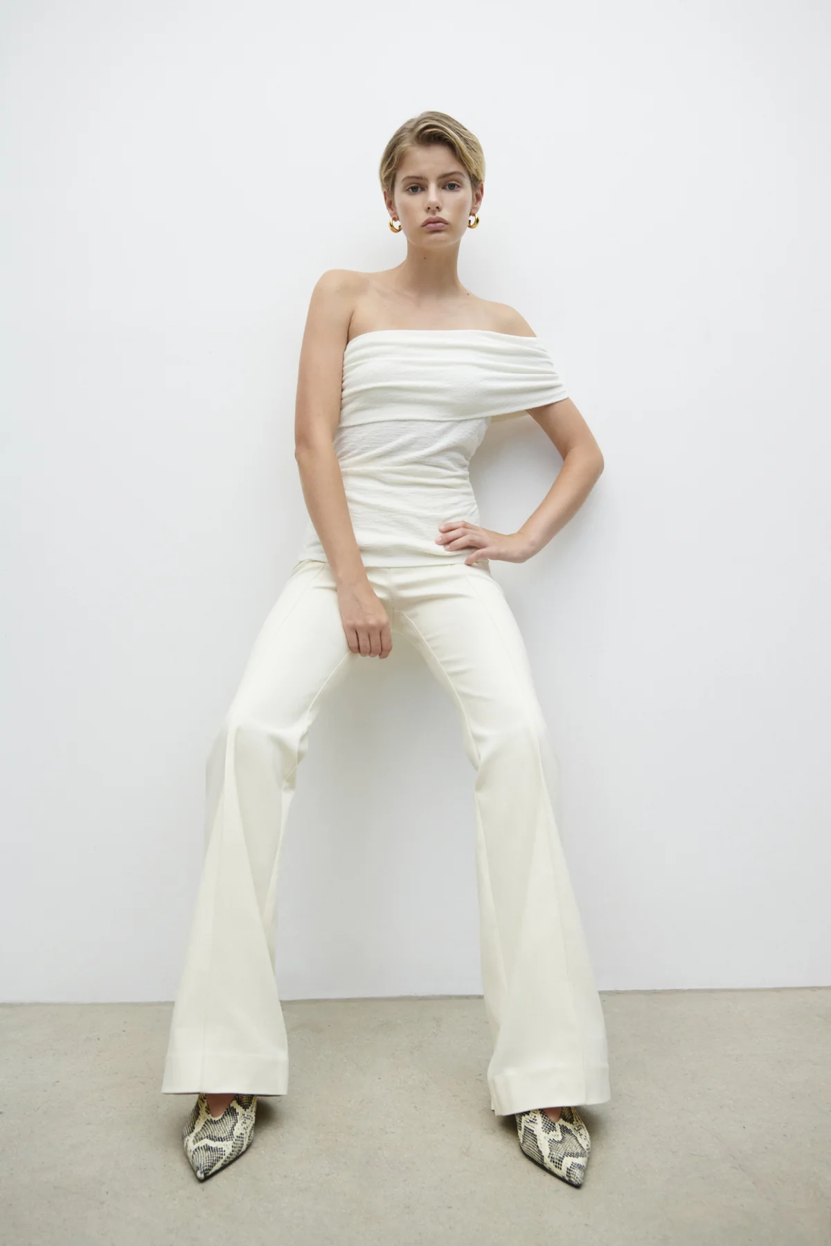 LANI BOOT CUT FLARED PANT - RICE - Image 7