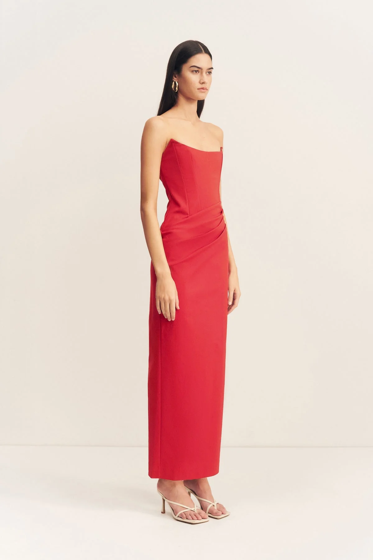 LANI CORSET MAXI DRESS - CHILLI - Image 3