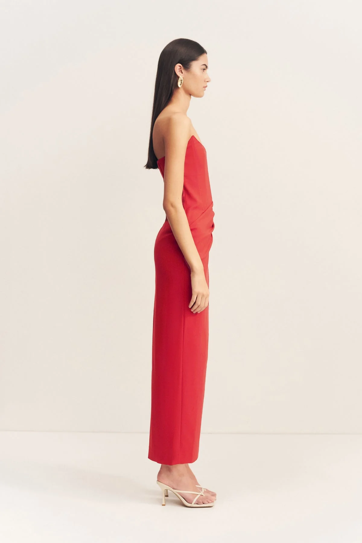 LANI CORSET MAXI DRESS - CHILLI - Image 4