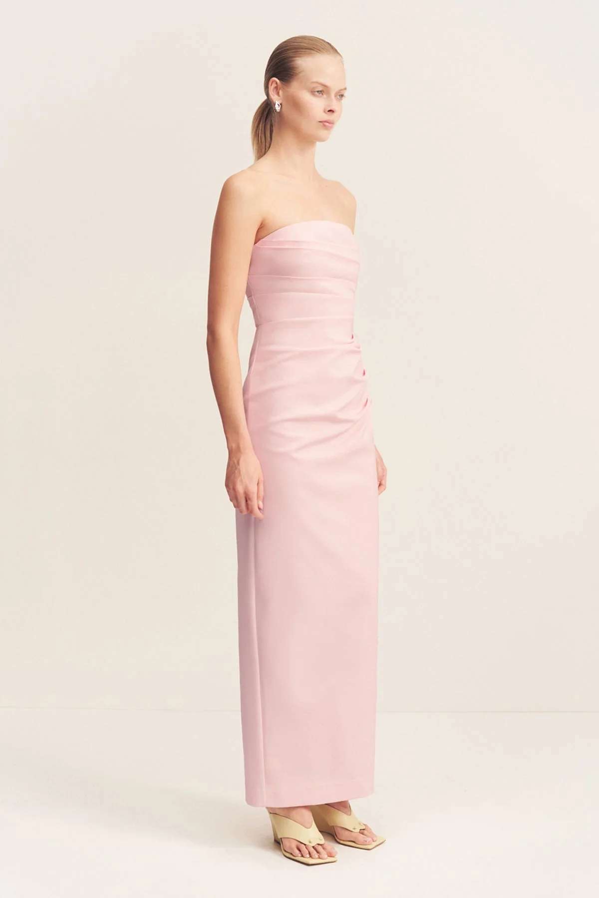 LANI STRAPLESS DRAPED MAXI DRESS - FAIRYFLOSS - Image 3