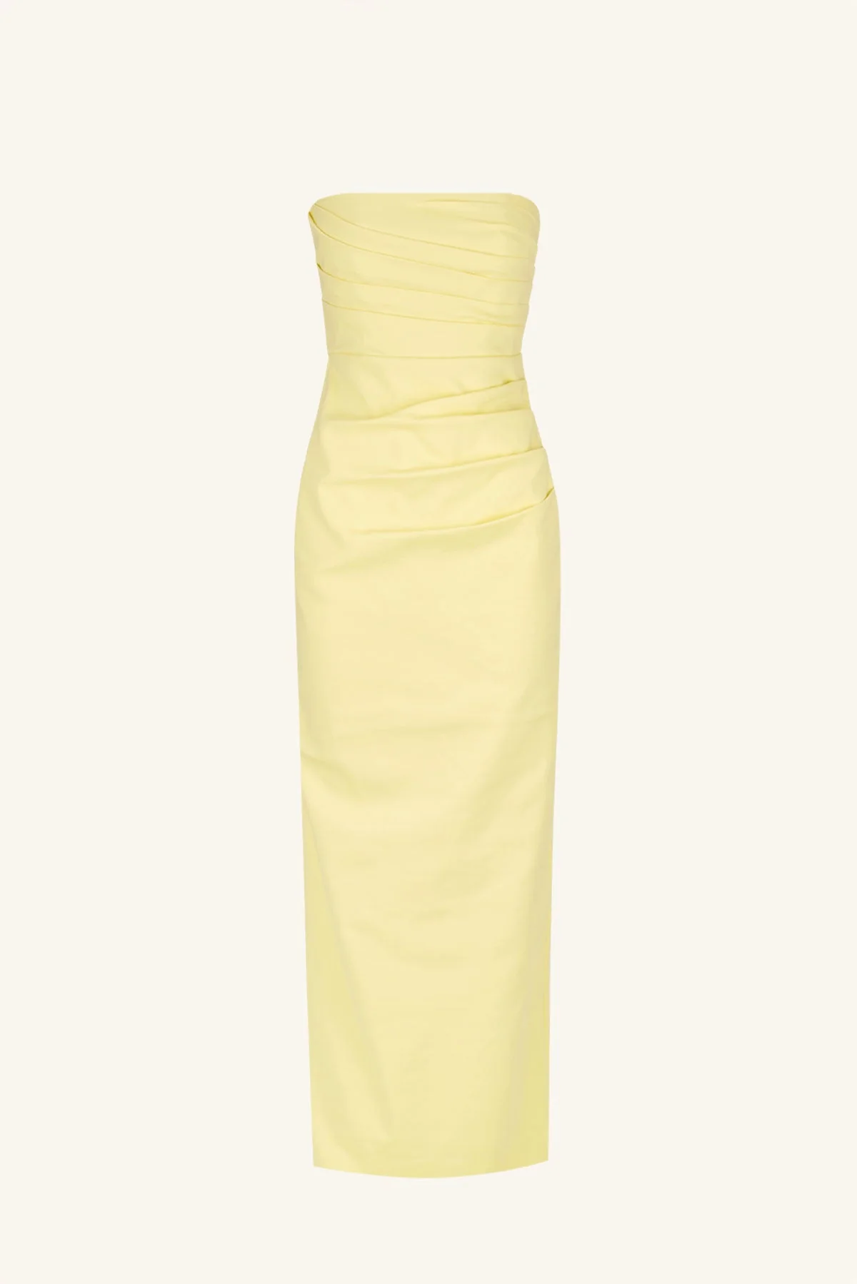 LANI STRAPLESS DRAPED MAXI DRESS - LEMONADE - Image 7