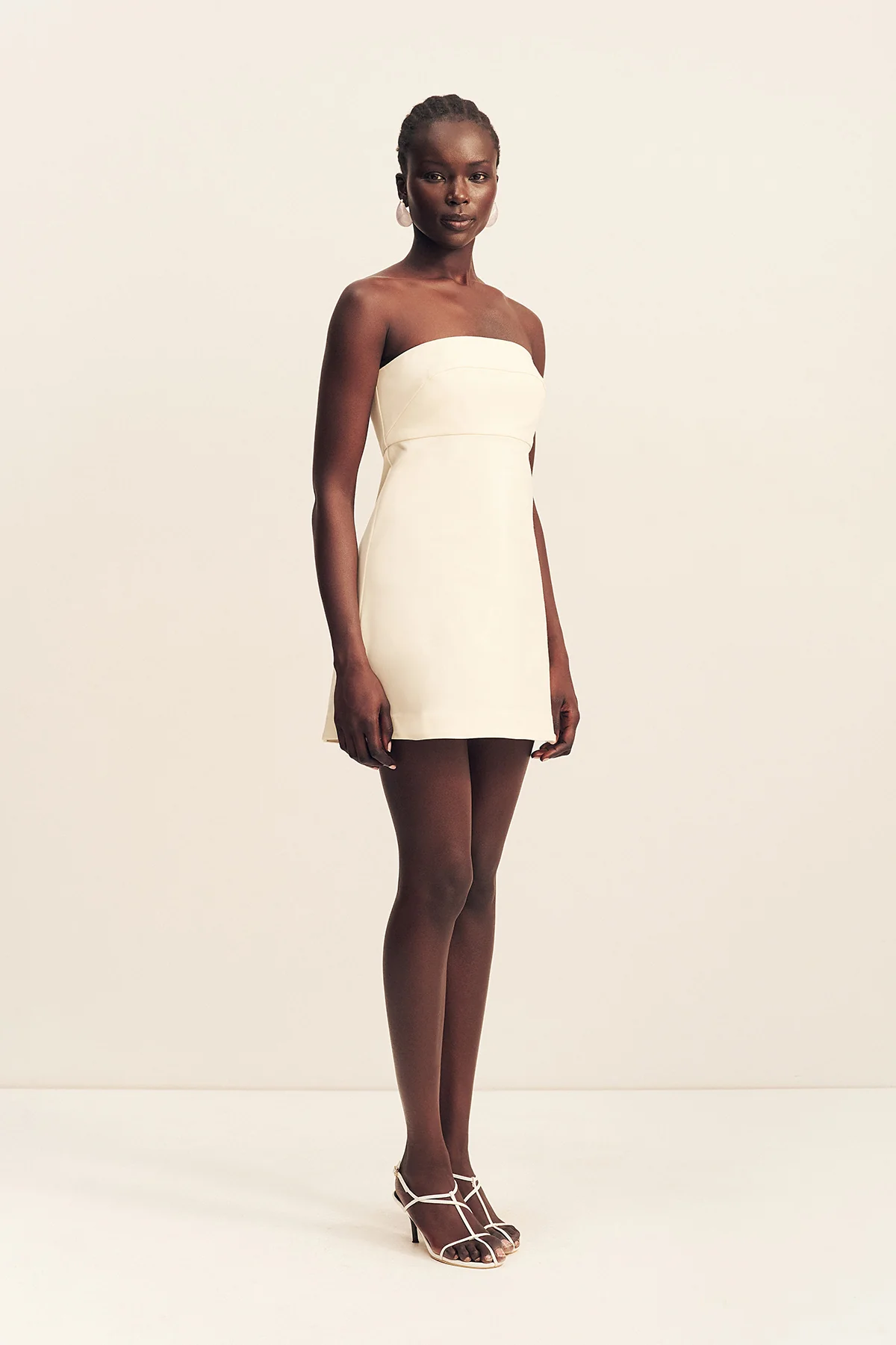 LANI STRAPLESS MINI DRESS - RICE - Image 3