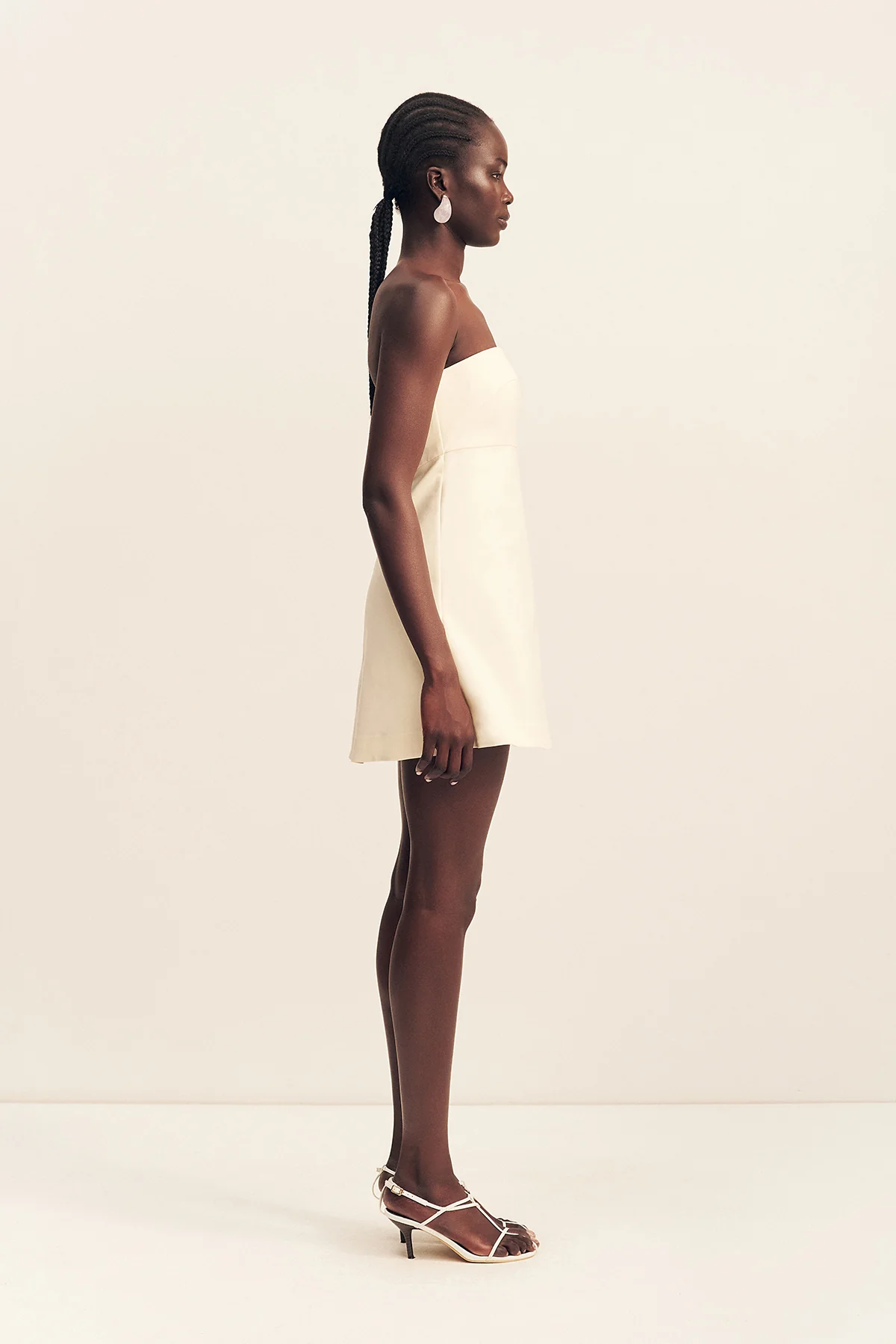 LANI STRAPLESS MINI DRESS - RICE - Image 4