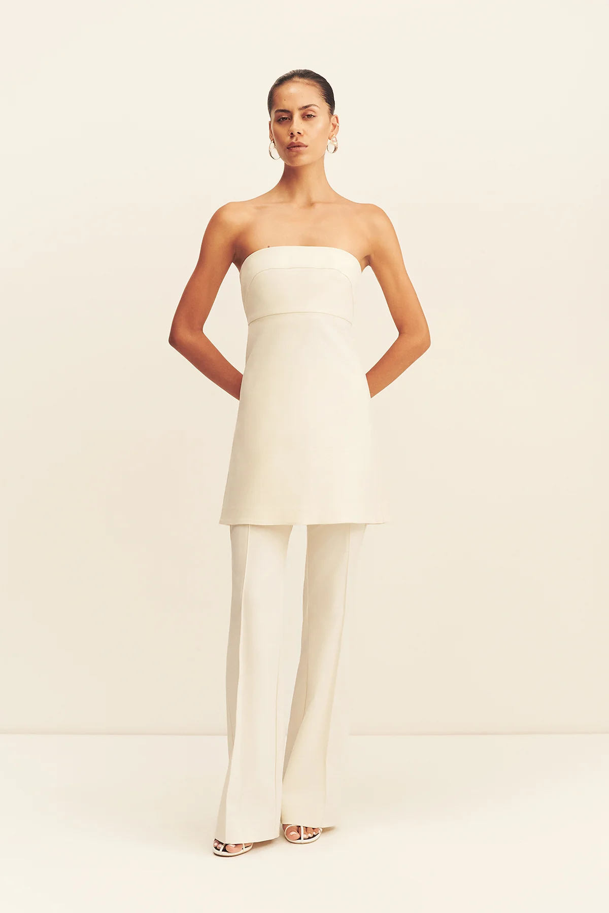 LANI STRAPLESS MINI DRESS - RICE - Image 6